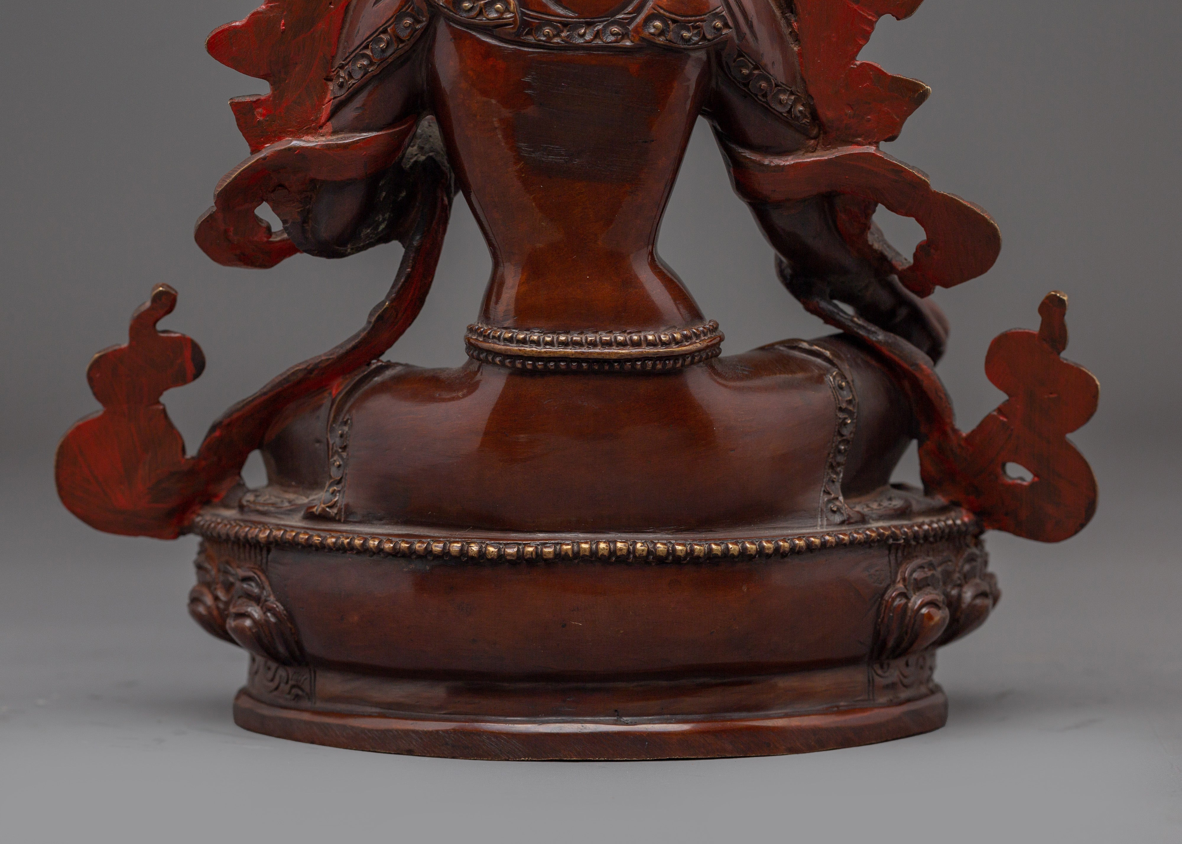 Tibetan Buddhist Deity Green Tara Statue | Goddess of Compassion and Protection