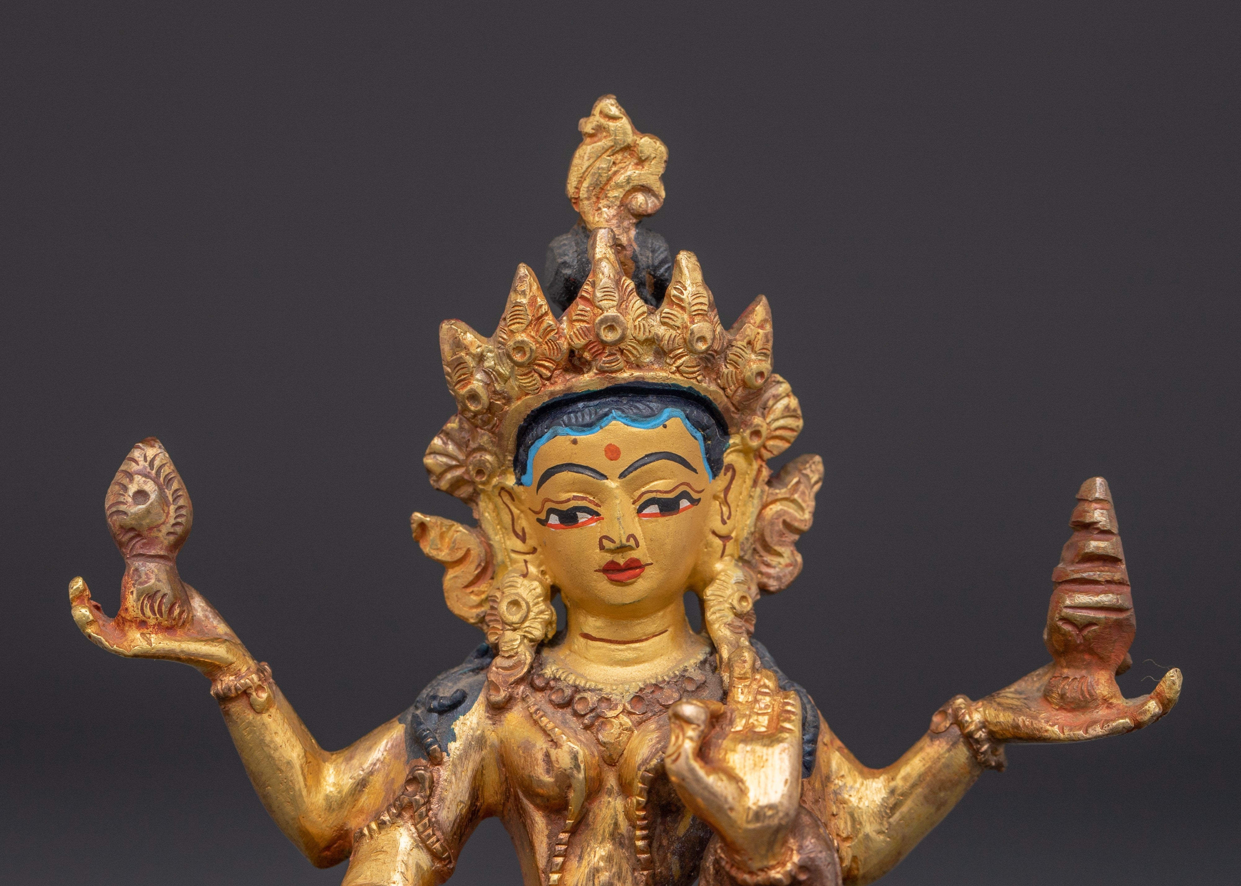 Hindu Wealth Deity Laxmi Figurine | Goddess of Prosperity and Fortune