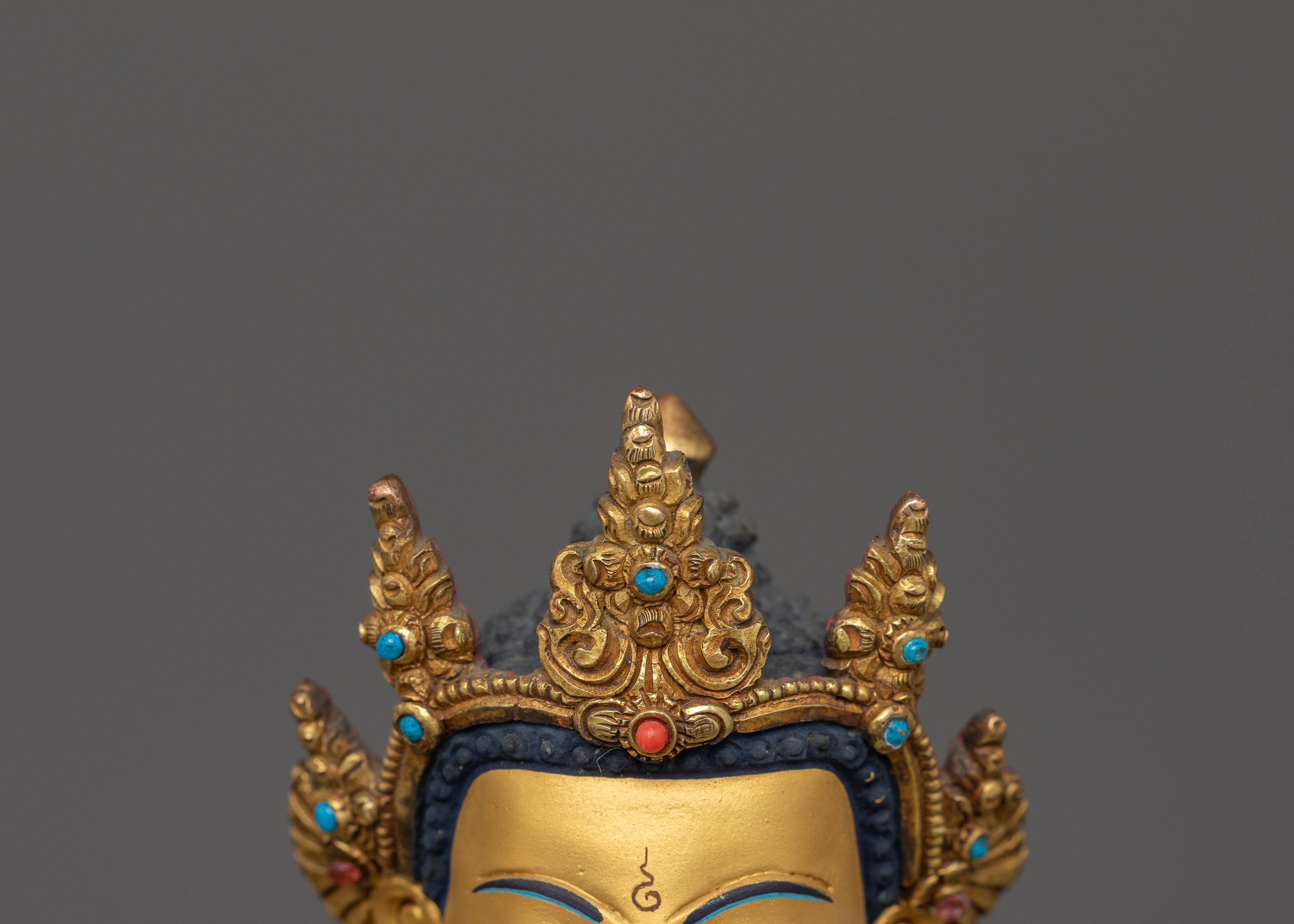 Supreme Healer Bhaisajyaguru Statue | Medicine Buddha Oxidized Statue