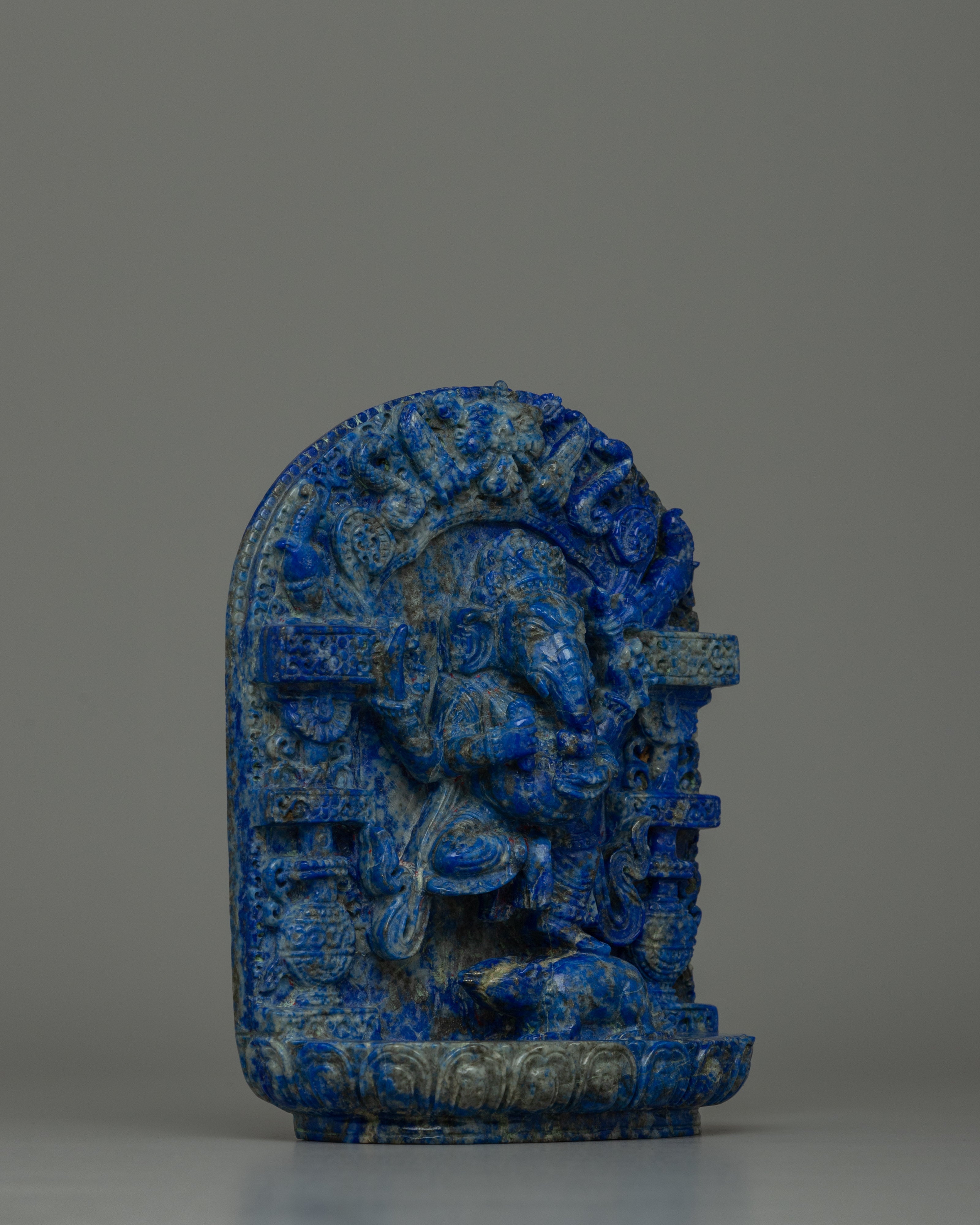 Lapis Lazuli Ganesha Statue | Intricate Details on Original Stone