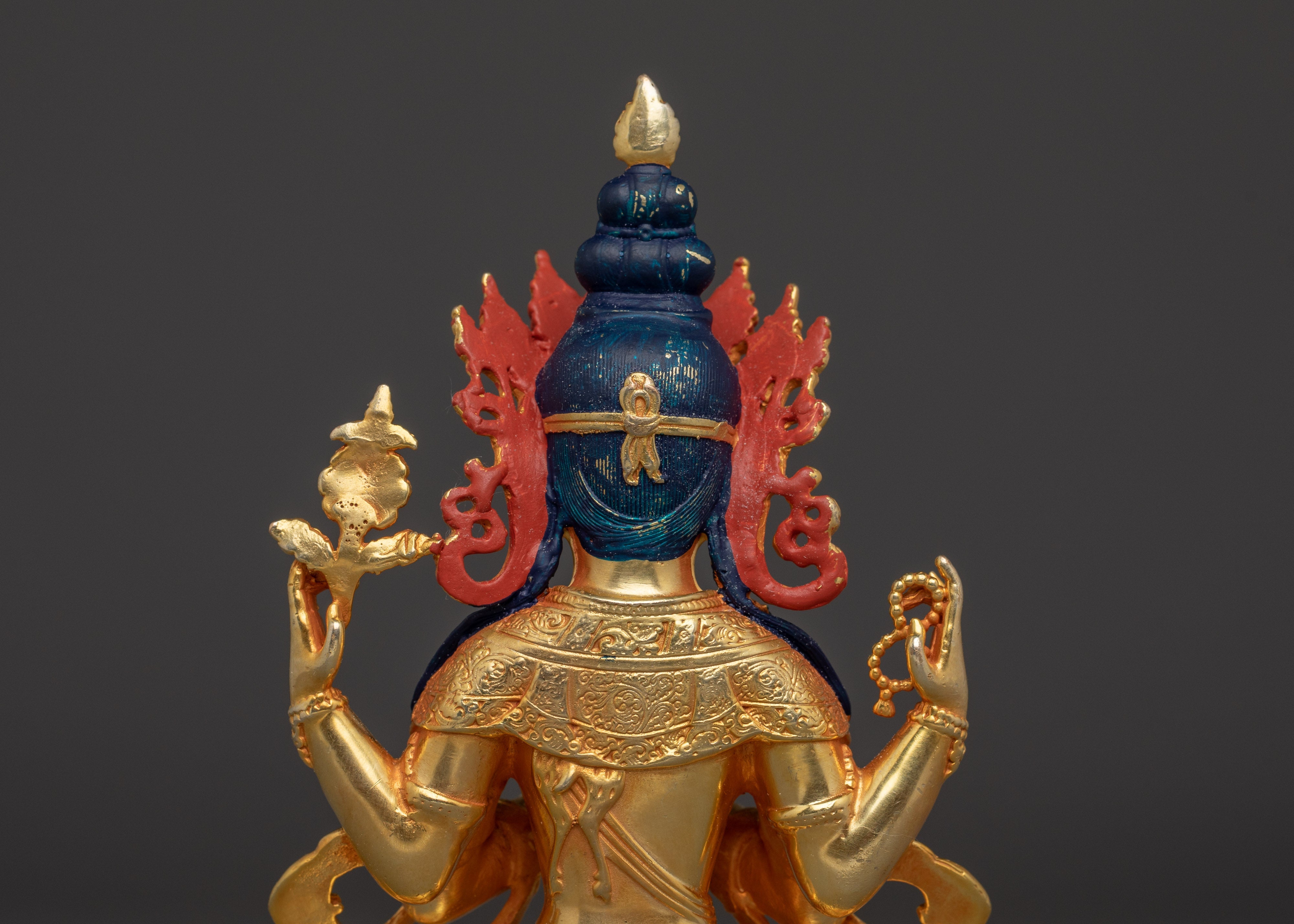 Handcrafted Statue of Chenrezig | Tibetan Bodhisattva of Compassion