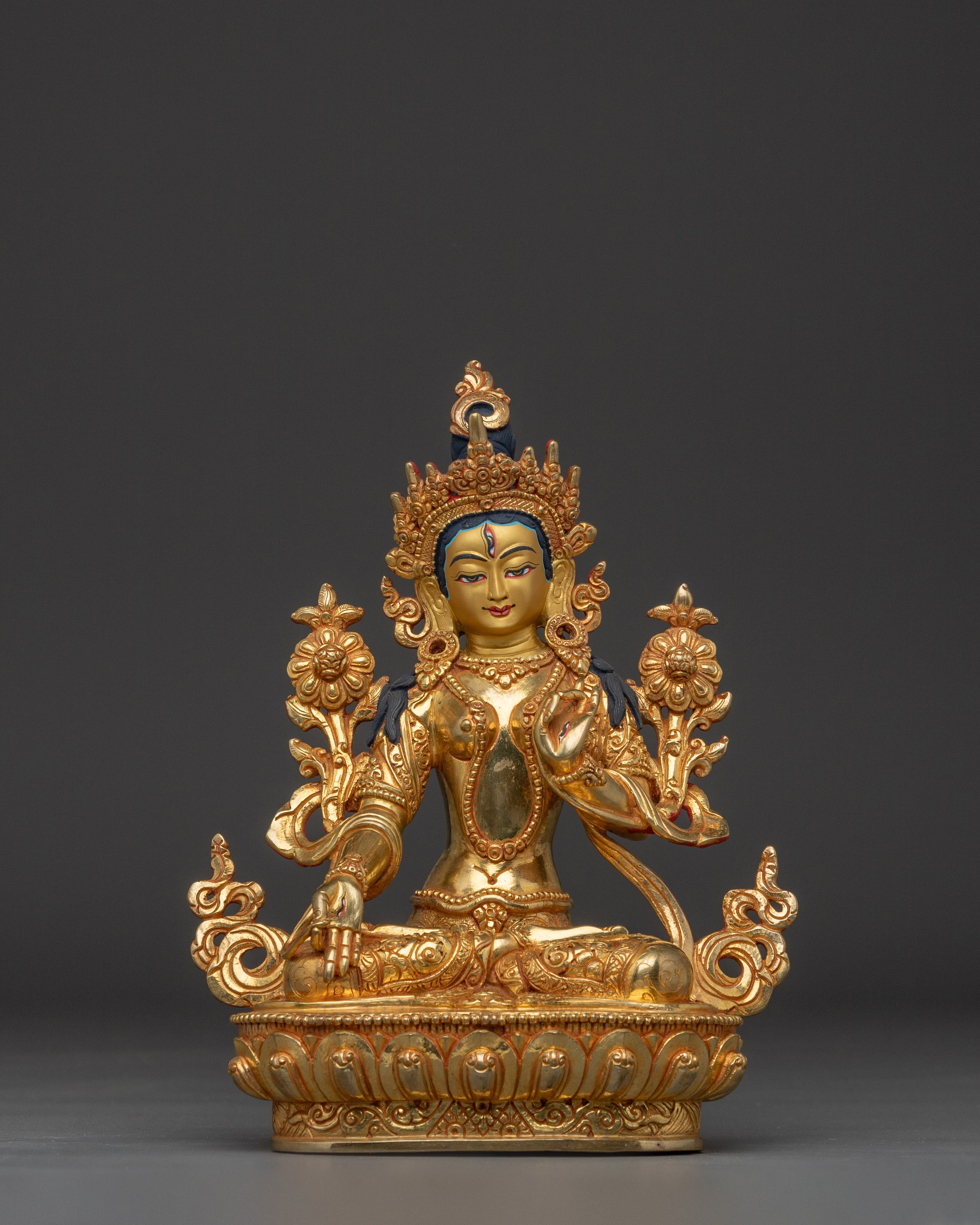 White Tara Sculpture For Meditation - The White Liberator