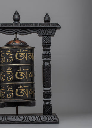 Handcrafted Buddhist Prayer Wheel | Traditional Spiritual Tool for Meditation and Rituals