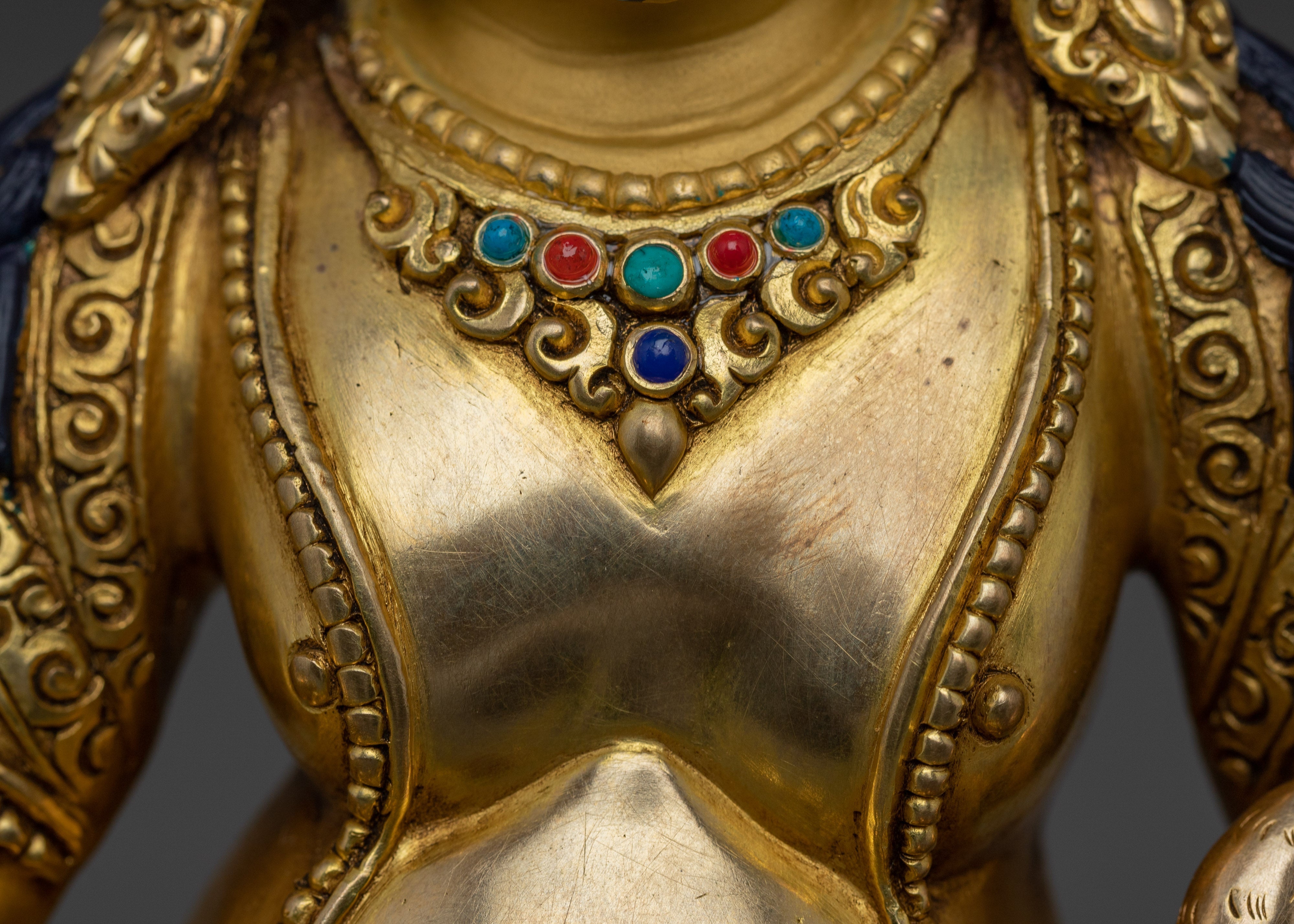Dzambhala statue with a Copper Body | Buddha of Wealth and Prosperity