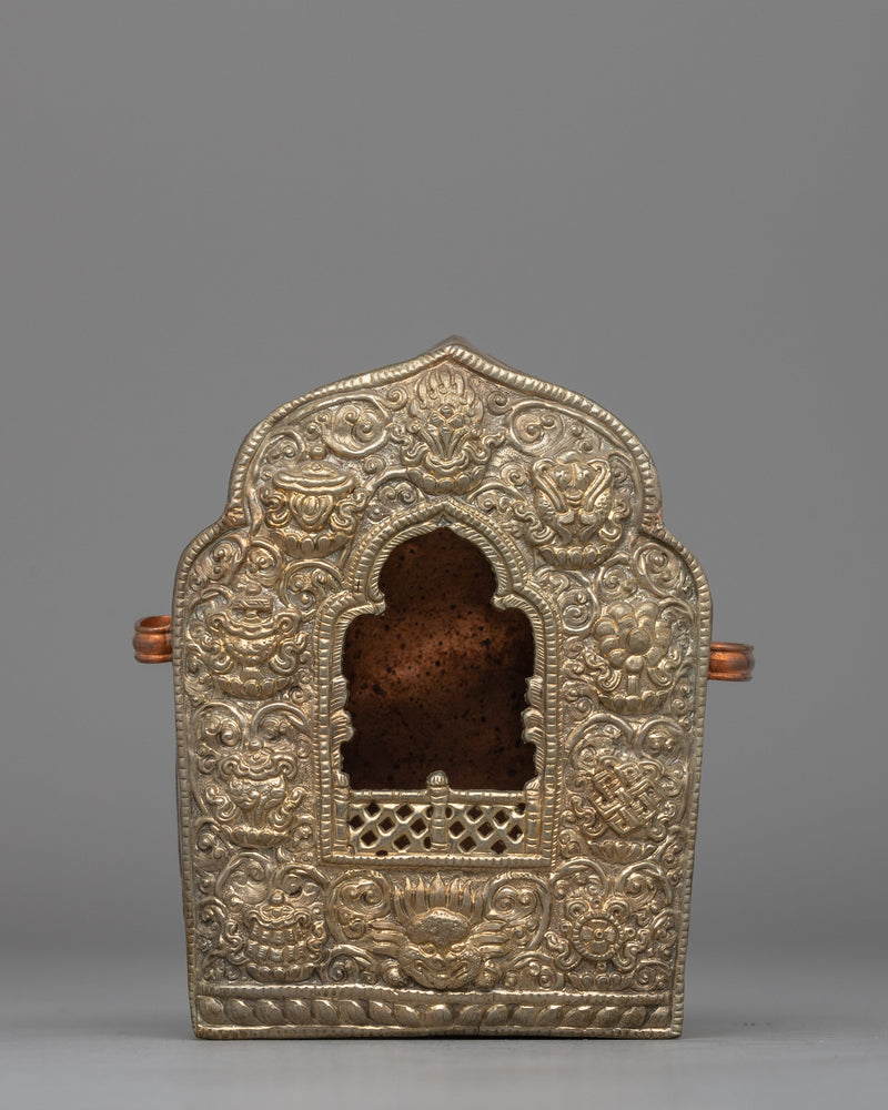 Silver-Plated Buddhist Ghau Box 