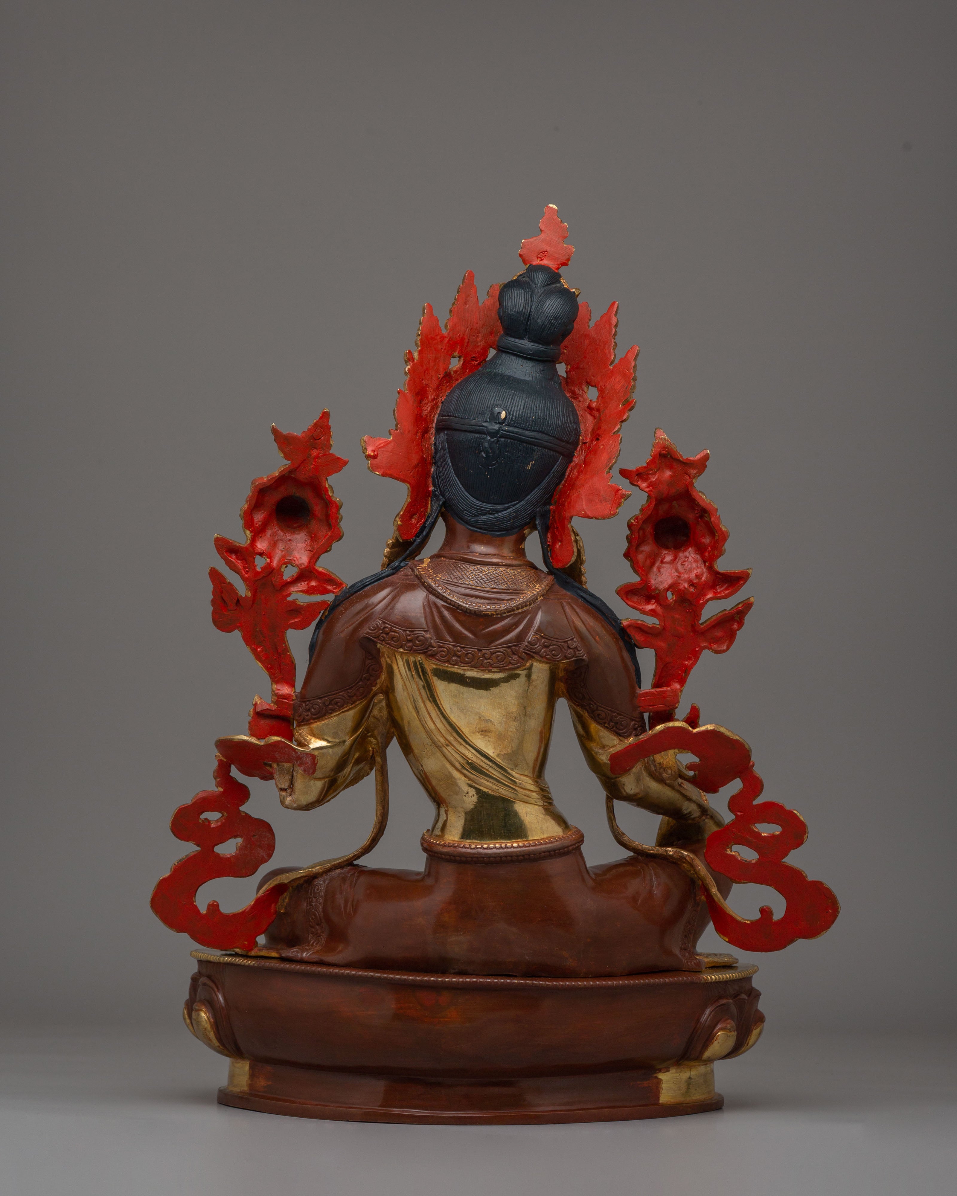 Green Tara Statue of Love and Compassion | Sacred Tibetan Artwork