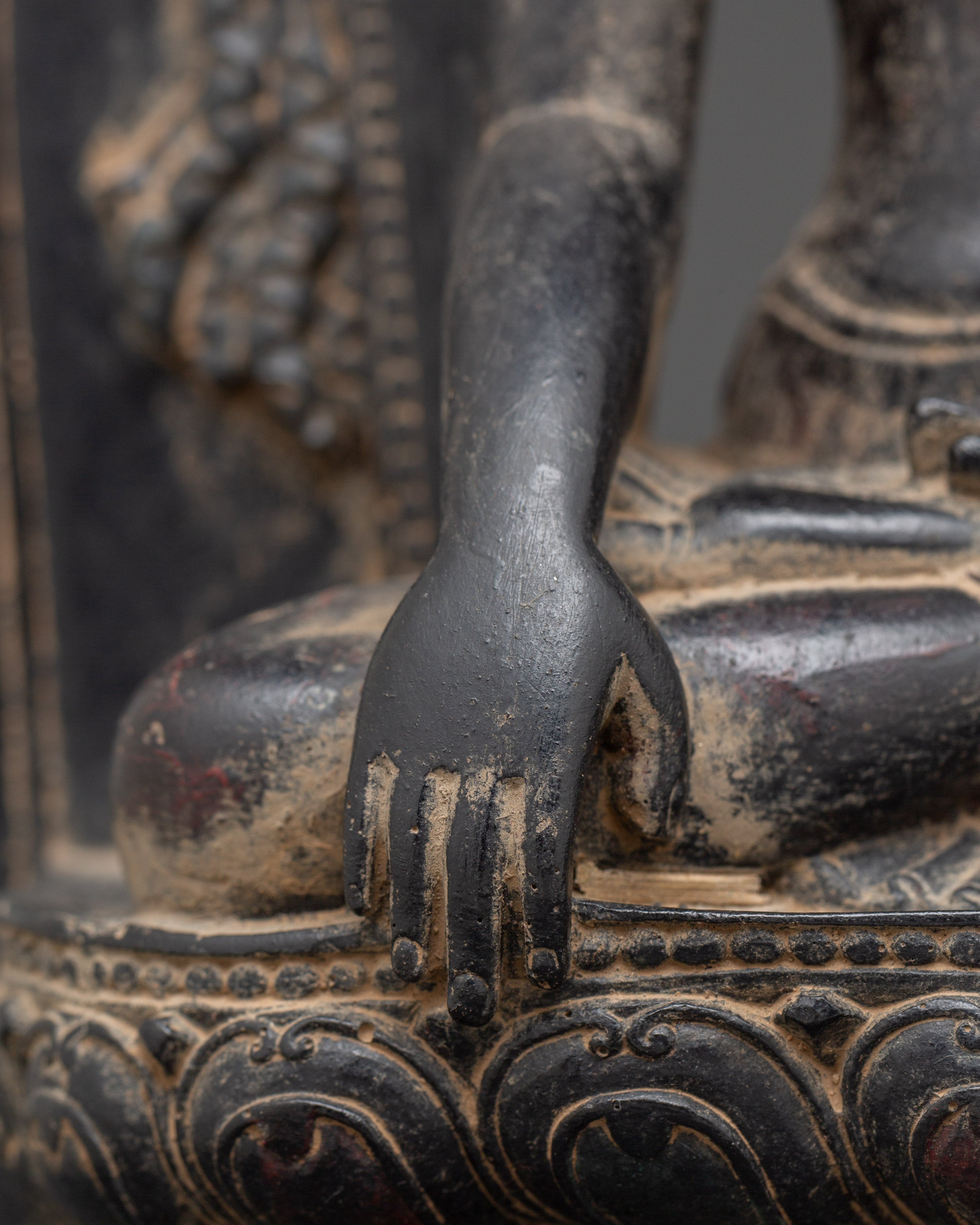 Shakyamuni Buddha on Throne Statue | Spiritual Home Decor