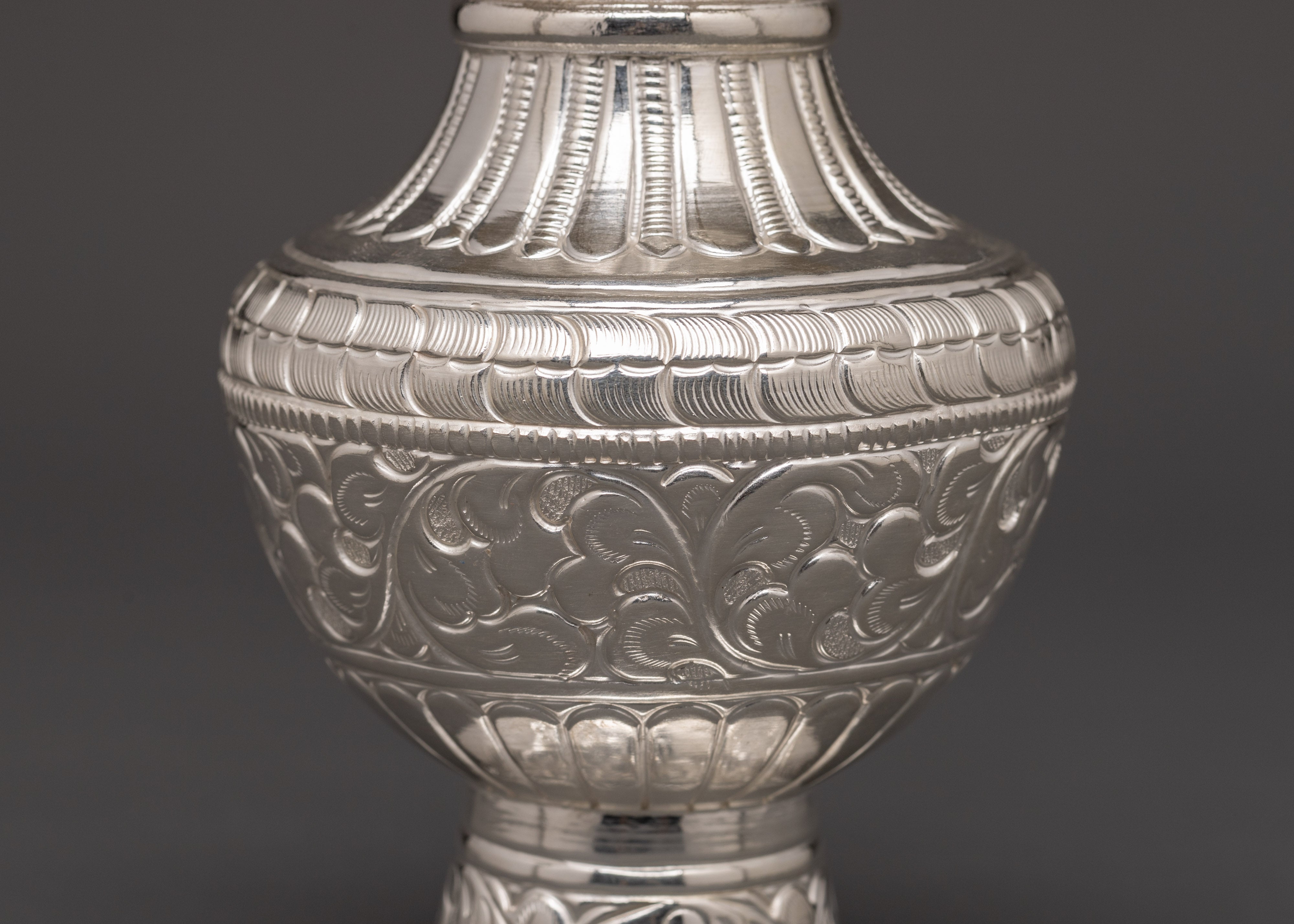 Handcrafted Pure Silver Karuwa | Tibetan Ritual Offering Vessel