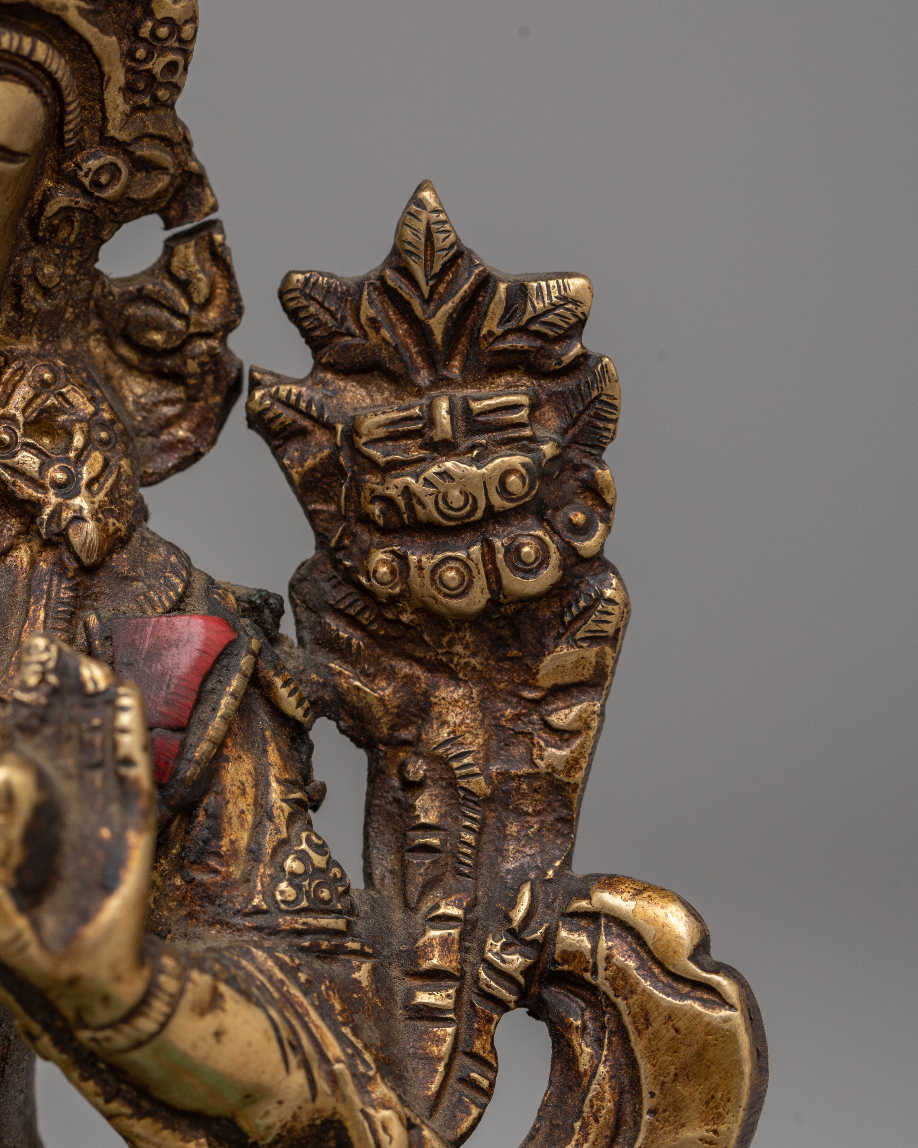 Buddhist Manjushri Handmade Statue | Spiritual Tibetan Decor