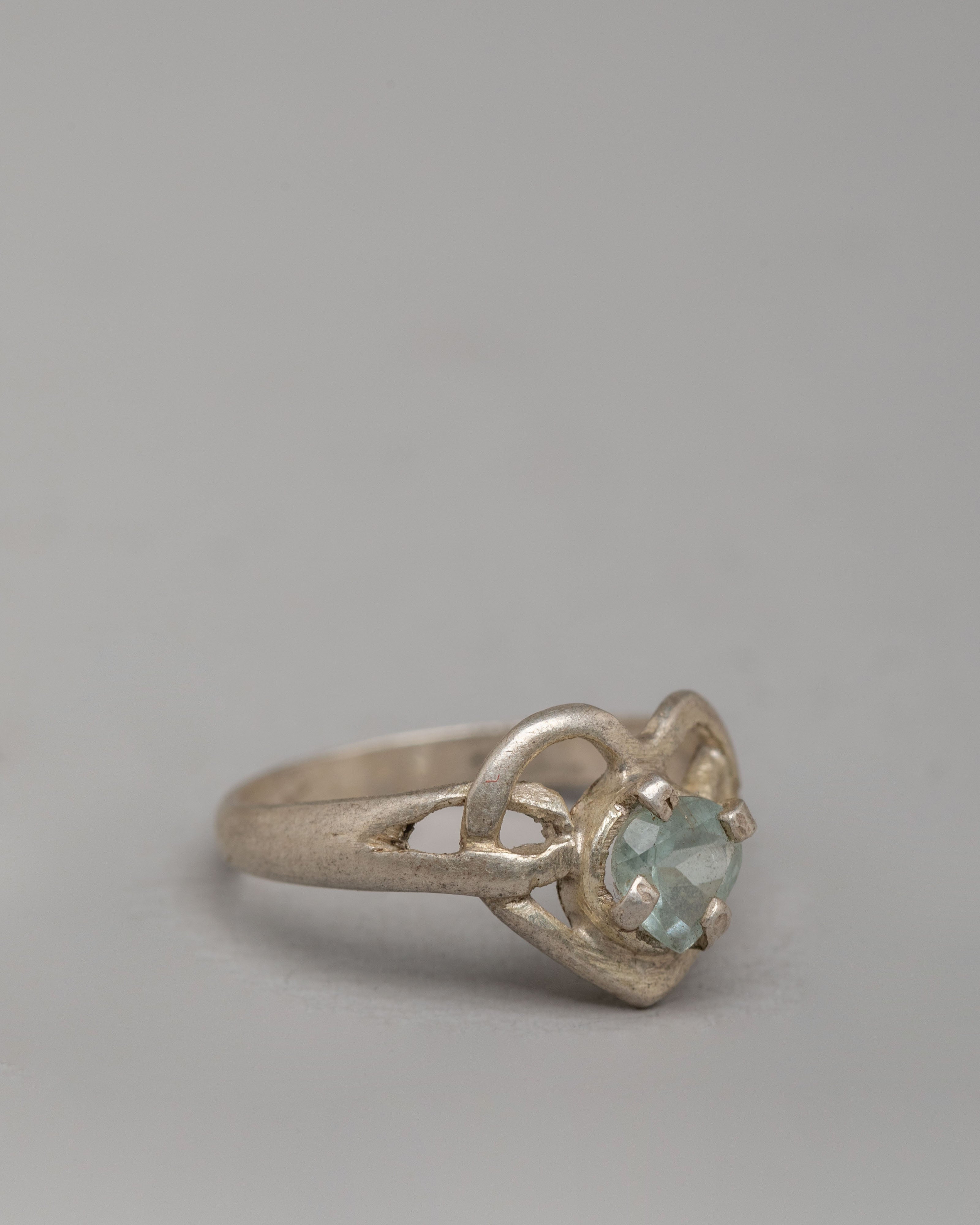 Three Piece Silver Ring Set | Handcrafted Natural Zircon Rings