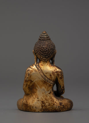 Traditional Sculpture of Amitabha Buddha | Meditation and Spiritual Mindfulness Decor