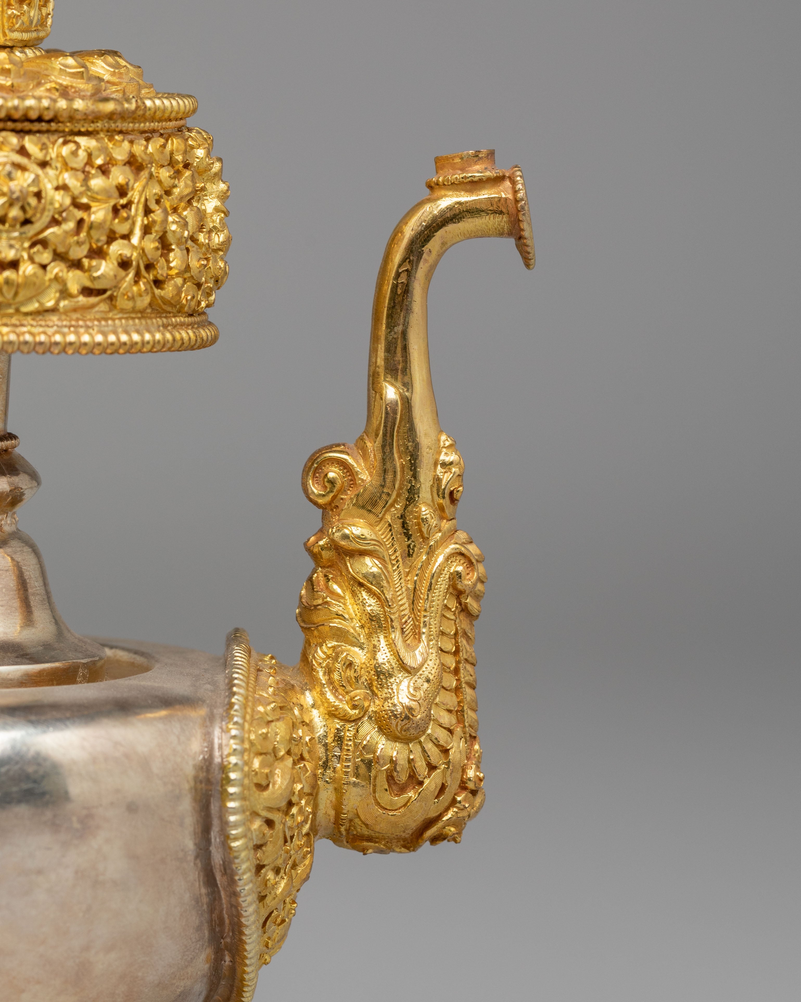 Spiritual Handcrafted Ritual Bhumba Set | Gold and Silver Plated Bhumba