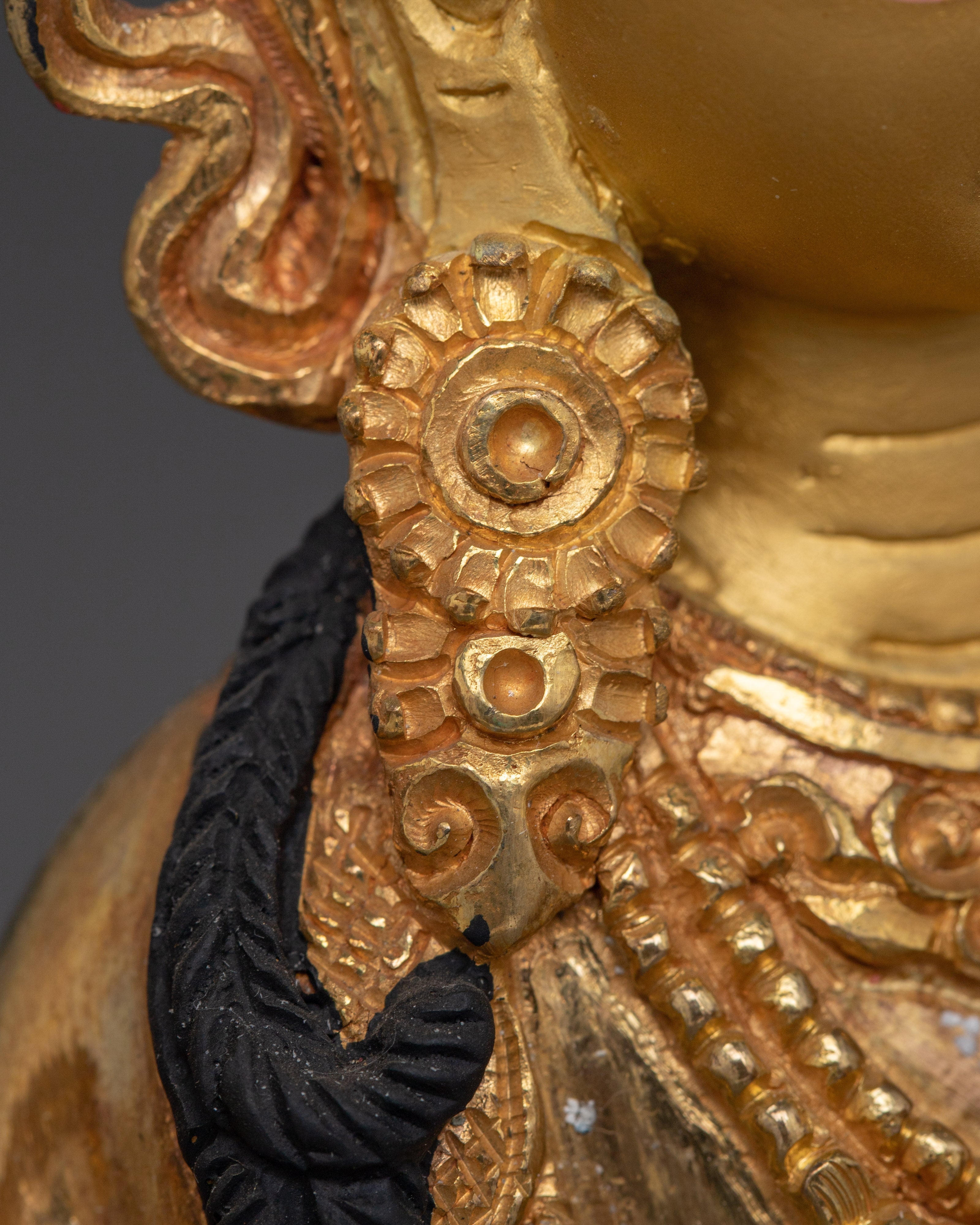 Handmade Gold Gilded Chenrezig Art | Tibetan Bodhisattva of Compassion