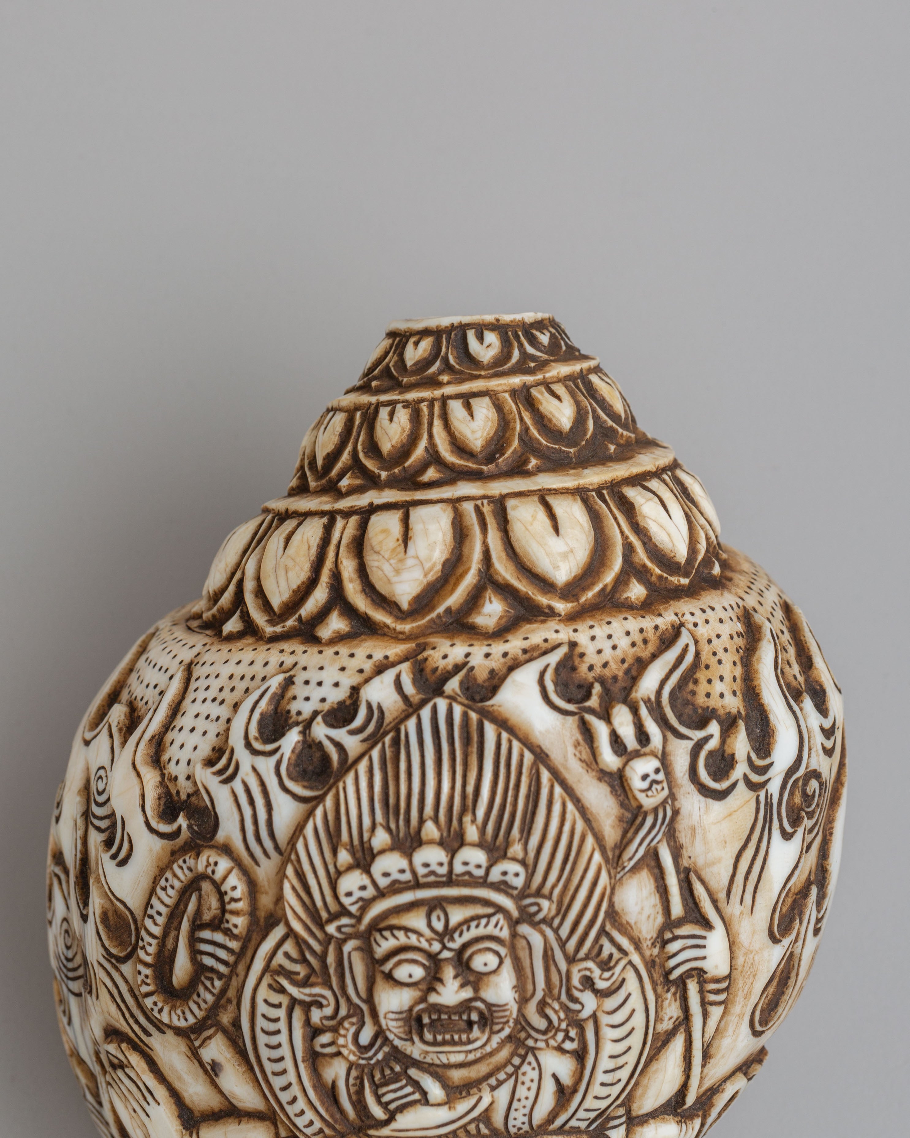 Traditional Sacred Buddhist Conch Shell | Handcrafted Ritual Tool