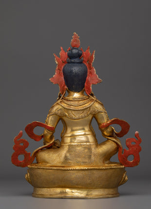 Dzambhala Kuber Buddhist Deity Statue | Wealth Guardian Sculpture