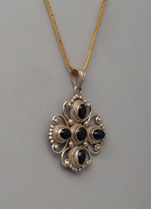 Sterling Silver Flower Design Pendant | Elegant Necklace Charm