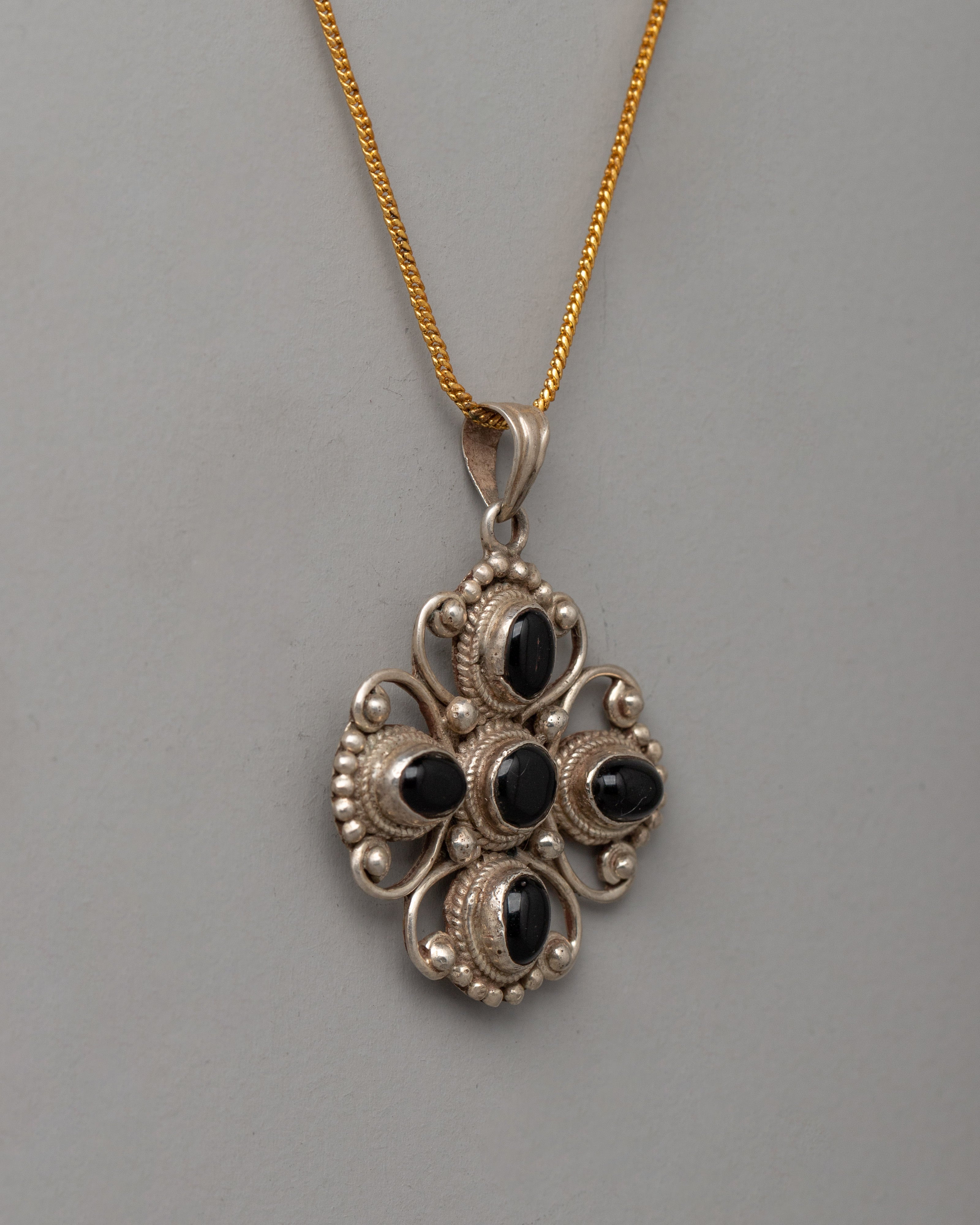 Sterling Silver Flower Design Pendant | Elegant Necklace Charm