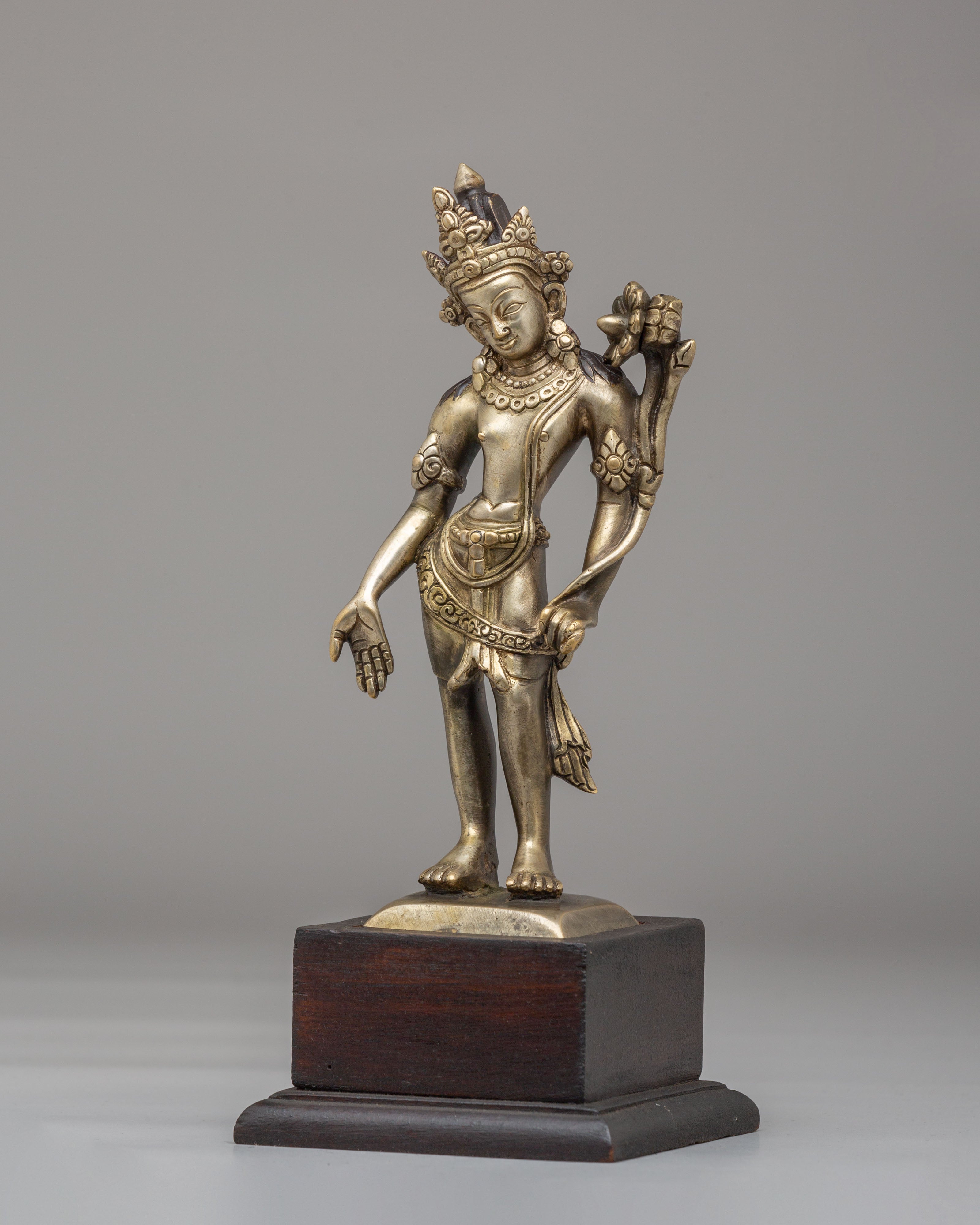 Handcrafted Tibetan Padmapani Statue | Meditation and Altar Decor