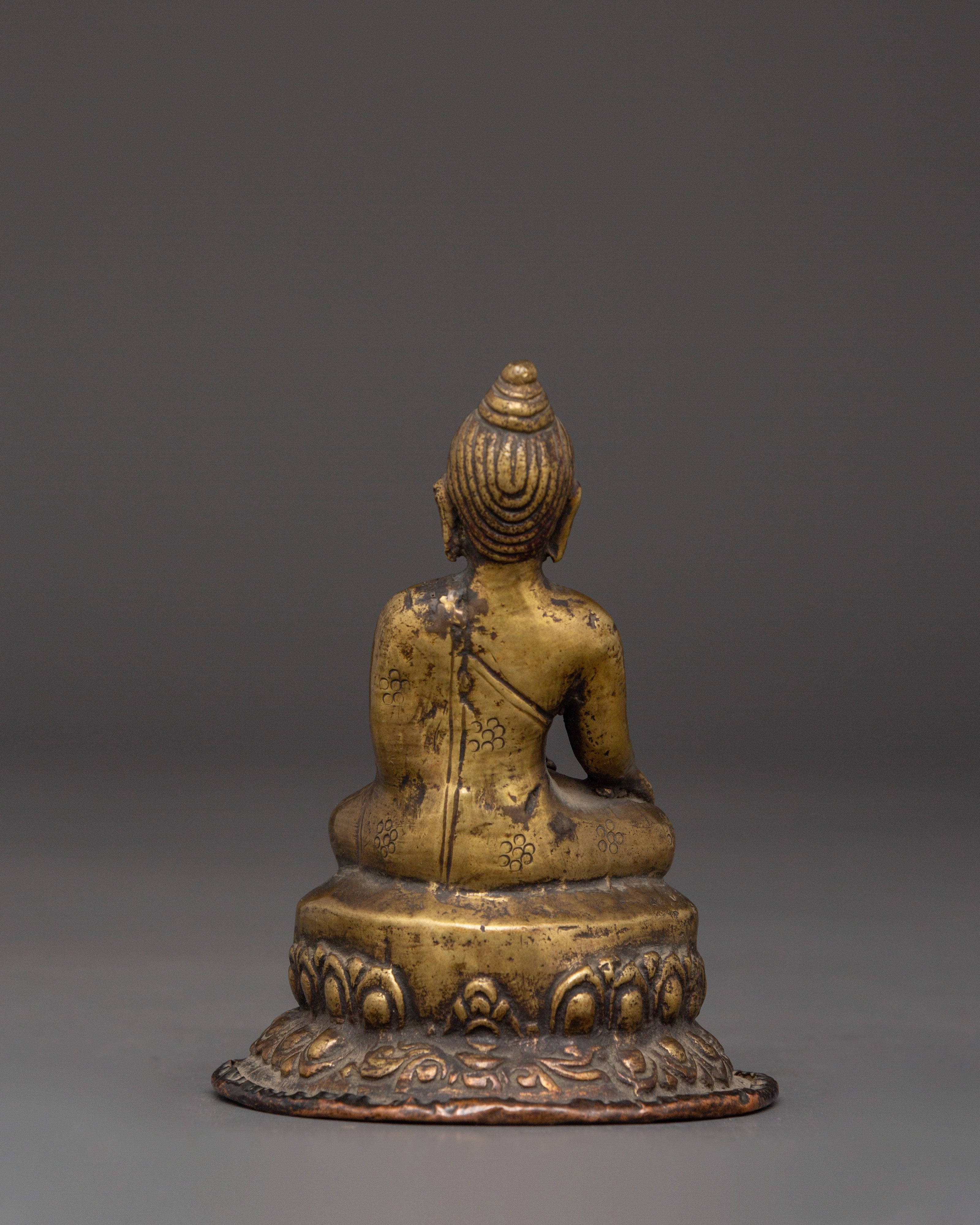 Shakyamuni Buddha Statue with Throne | Sacred Buddhist Altar Decor for Enlightenment