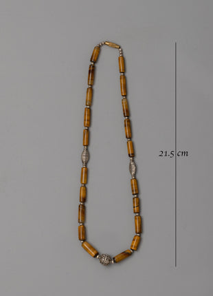 Handmade Necklace with White Metal Accents | Spiritual  Jewelry for Daily Wear