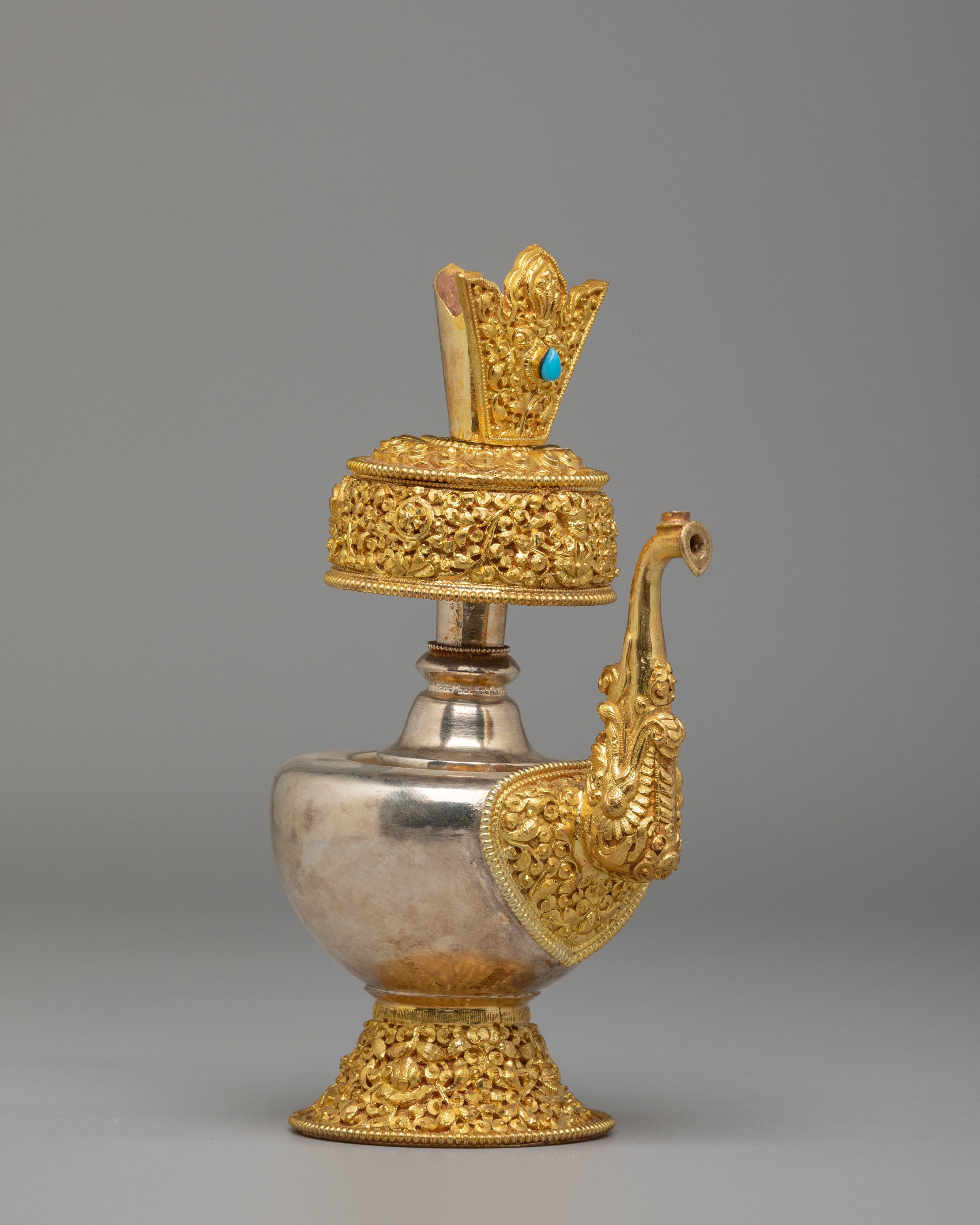 Spiritual Handcrafted Ritual Bhumba Set | Gold and Silver Plated Bhumba