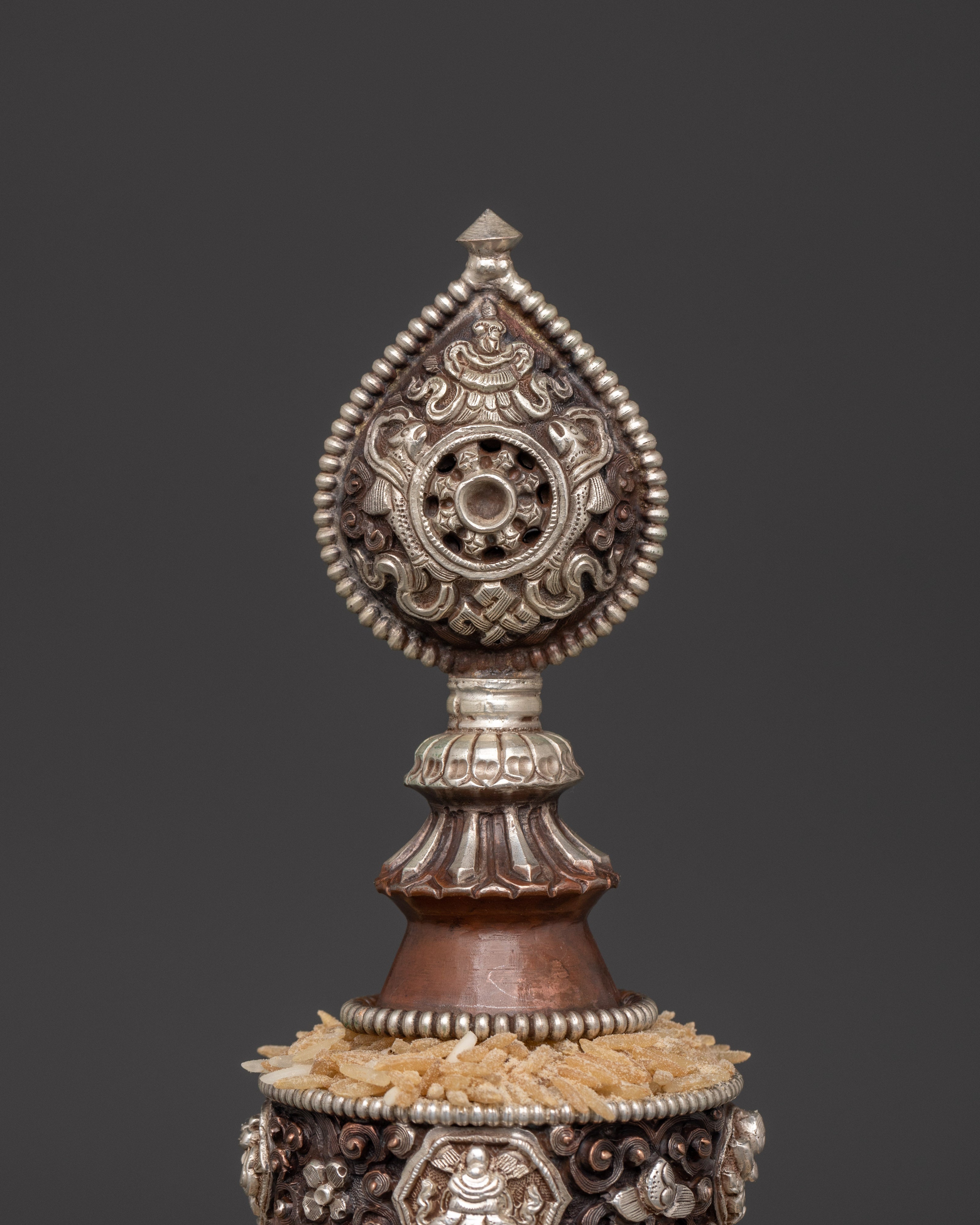 Mandala Set for Spiritual Practice | Oxidized Copper & Silver Plated