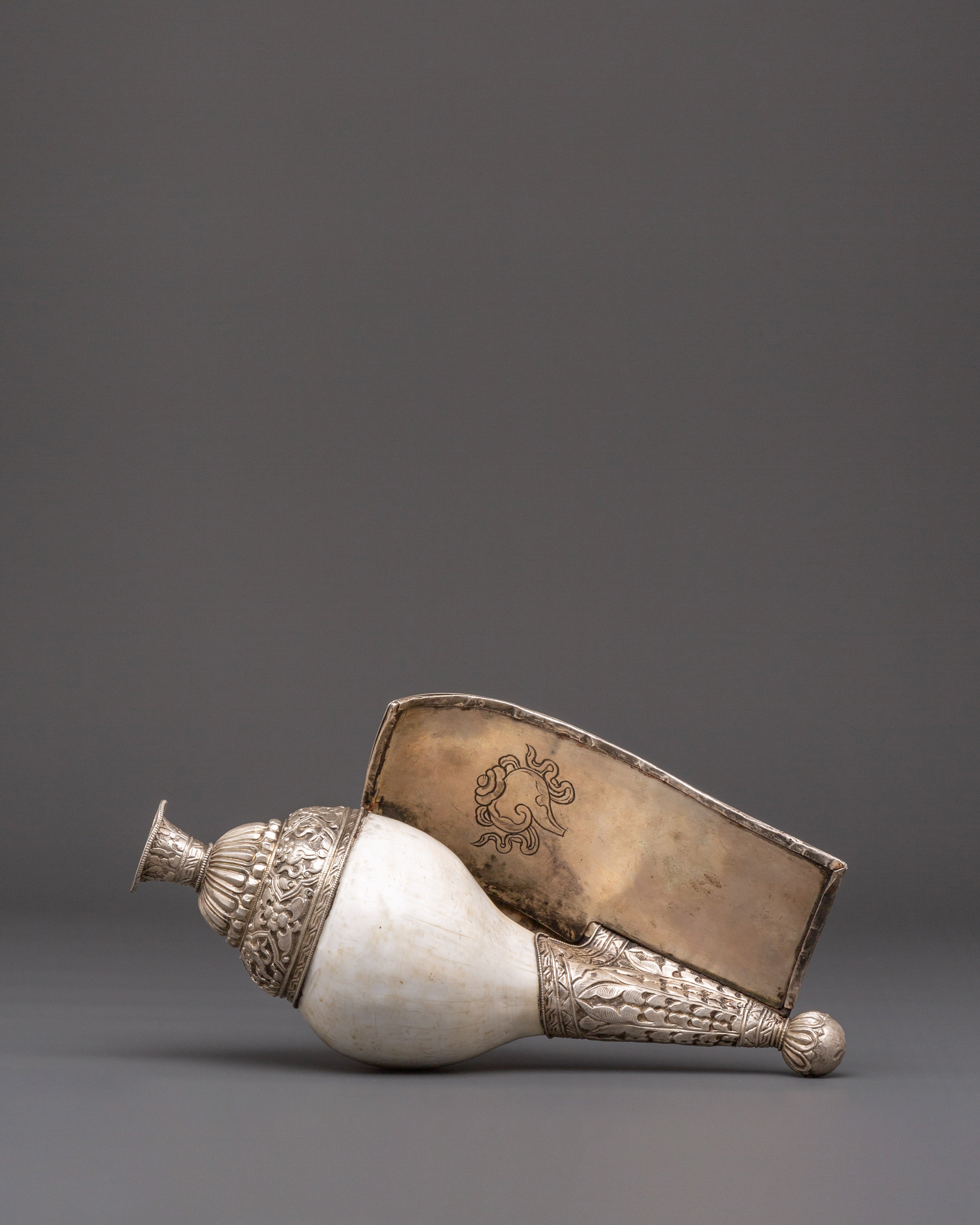 Sacred Tibetan Conch | Spiritual Tool for Meditation & Rituals
