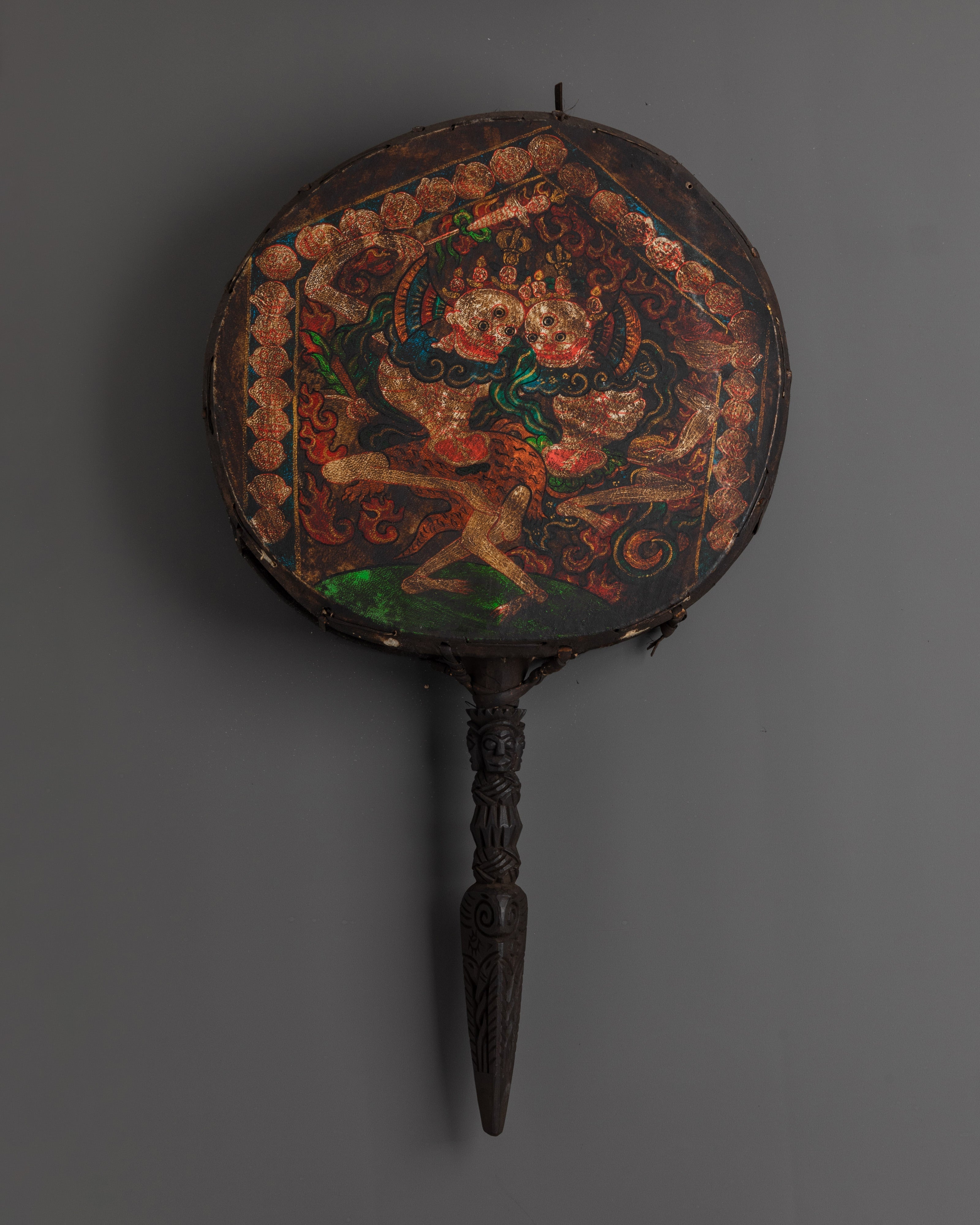 Tantric Drum with Stick | Perfect for Meditation & Rituals