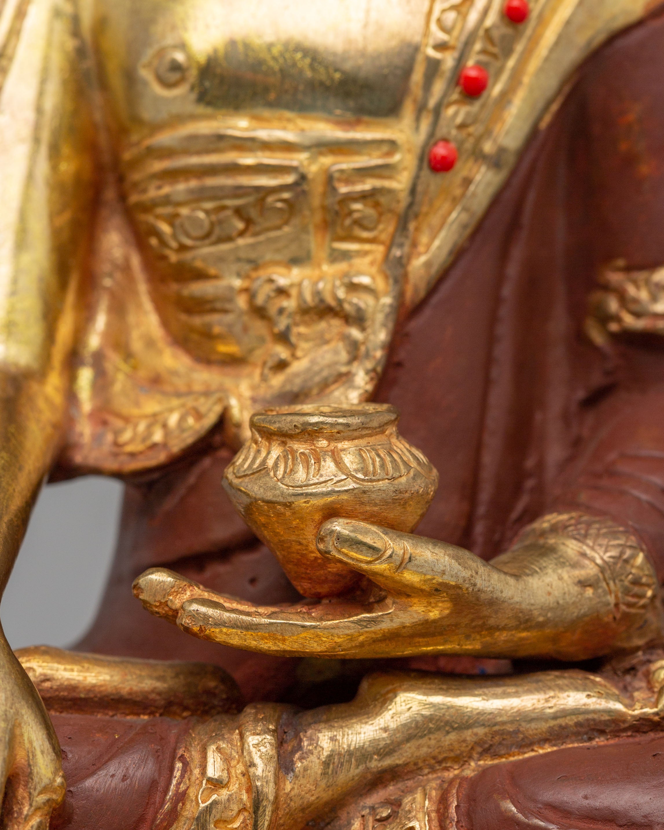 Tibetan Buddha Dharma Sangha Set Statue | Spiritual Buddhist Art Set