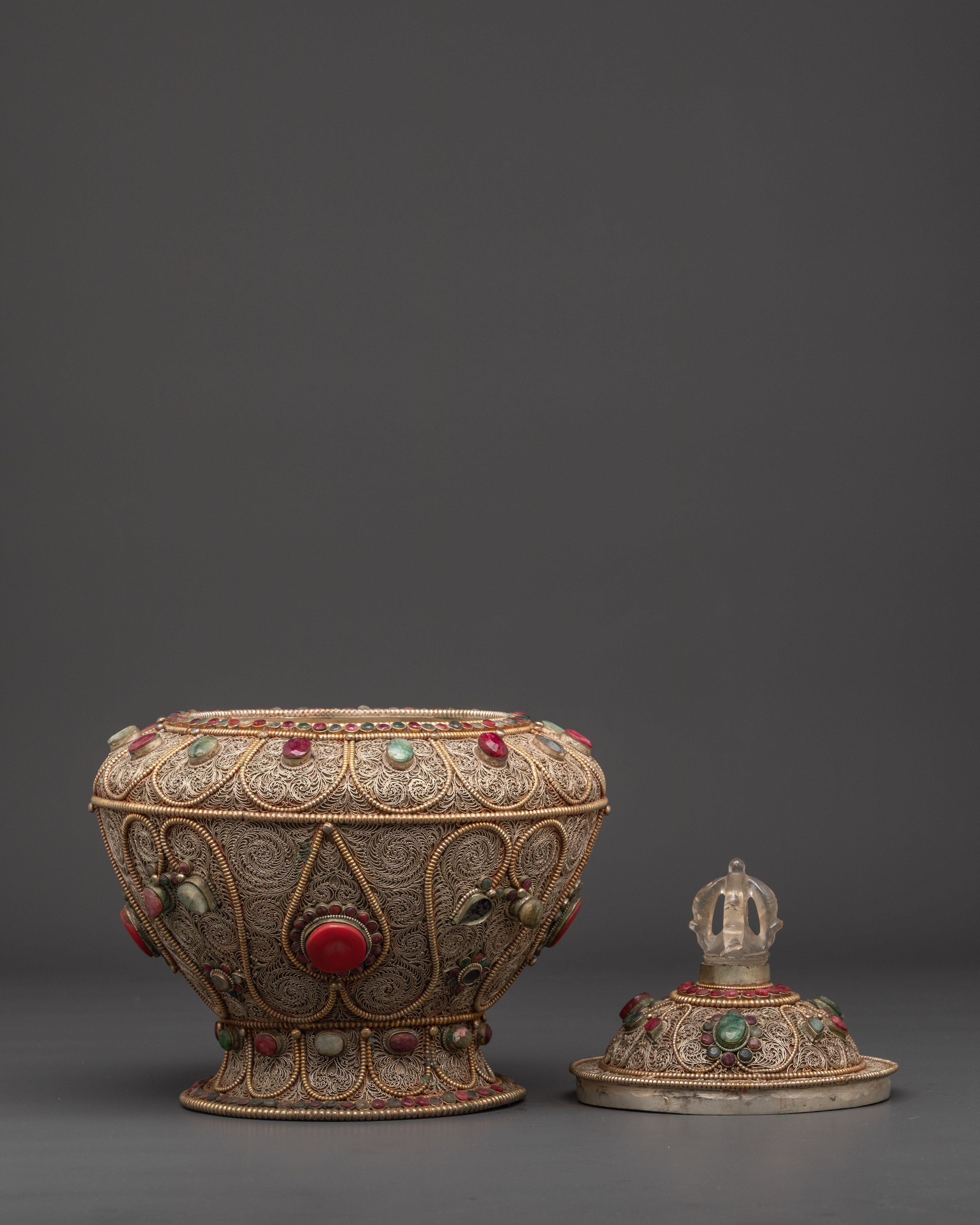 Ritual Rice Pot | Tibetan Altar Decor