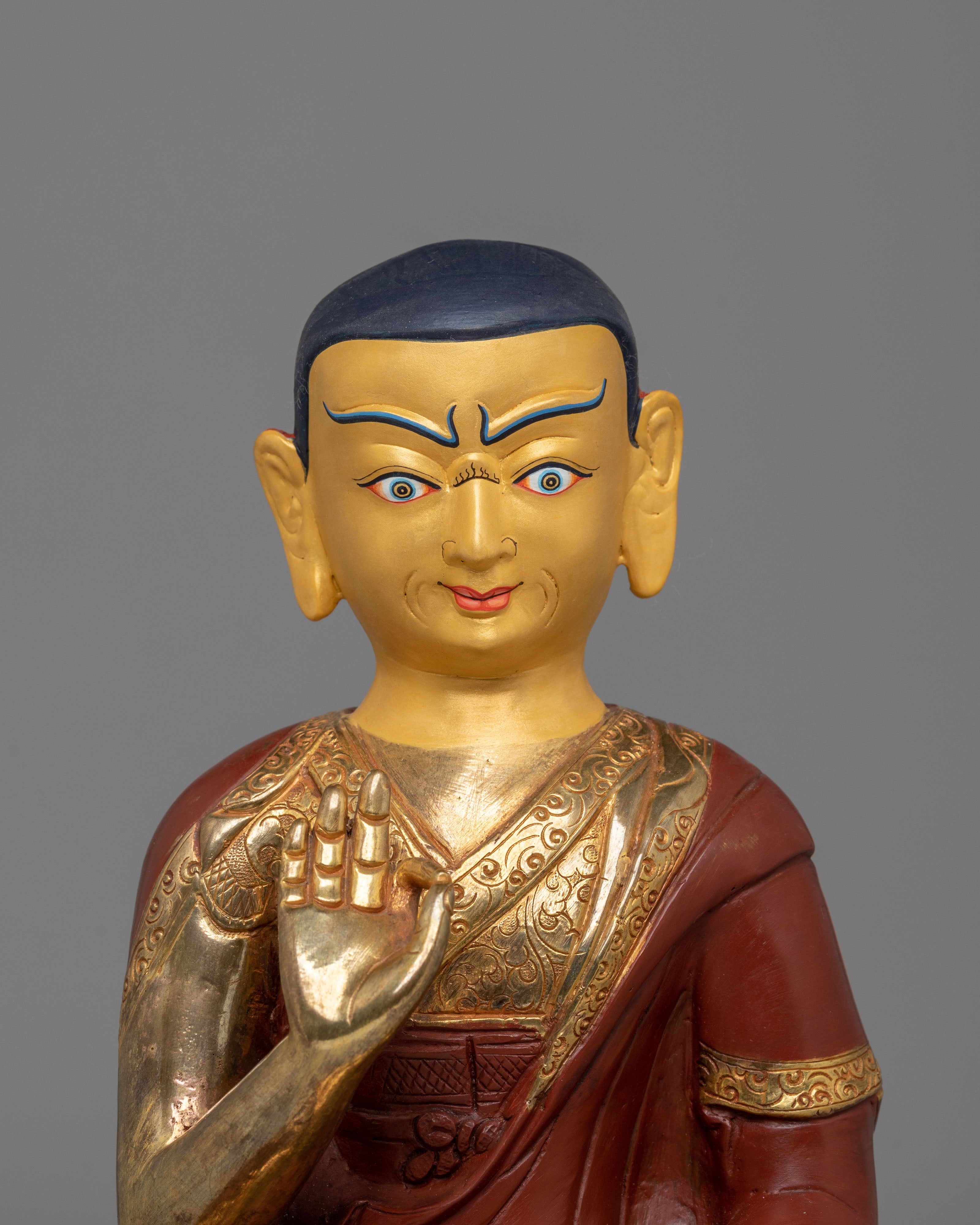 Tsongkhapa Statue Set: The Founders of Gelug School