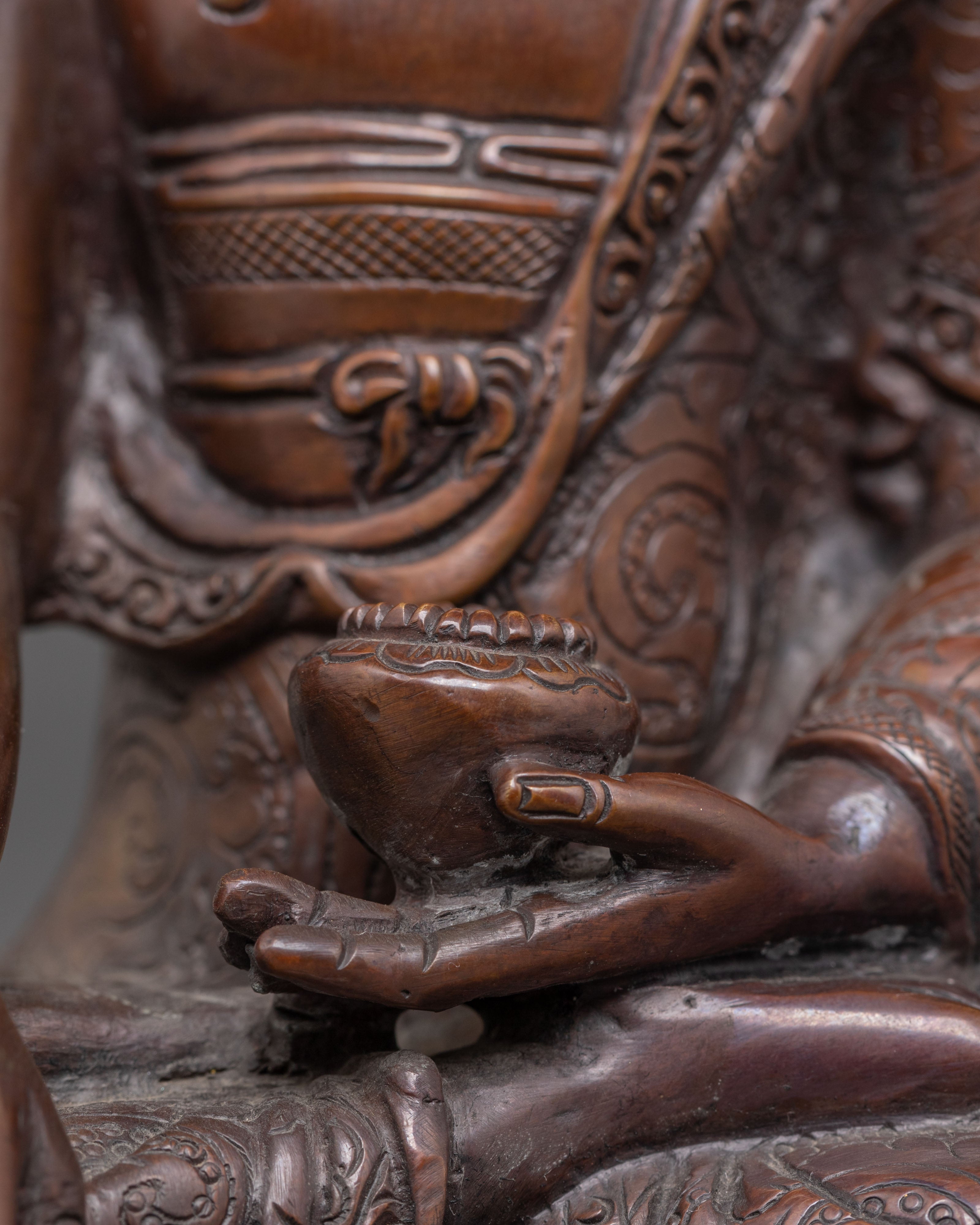 Handcrafted Tibetan Oxidized Shakyamuni Buddha Copper Art