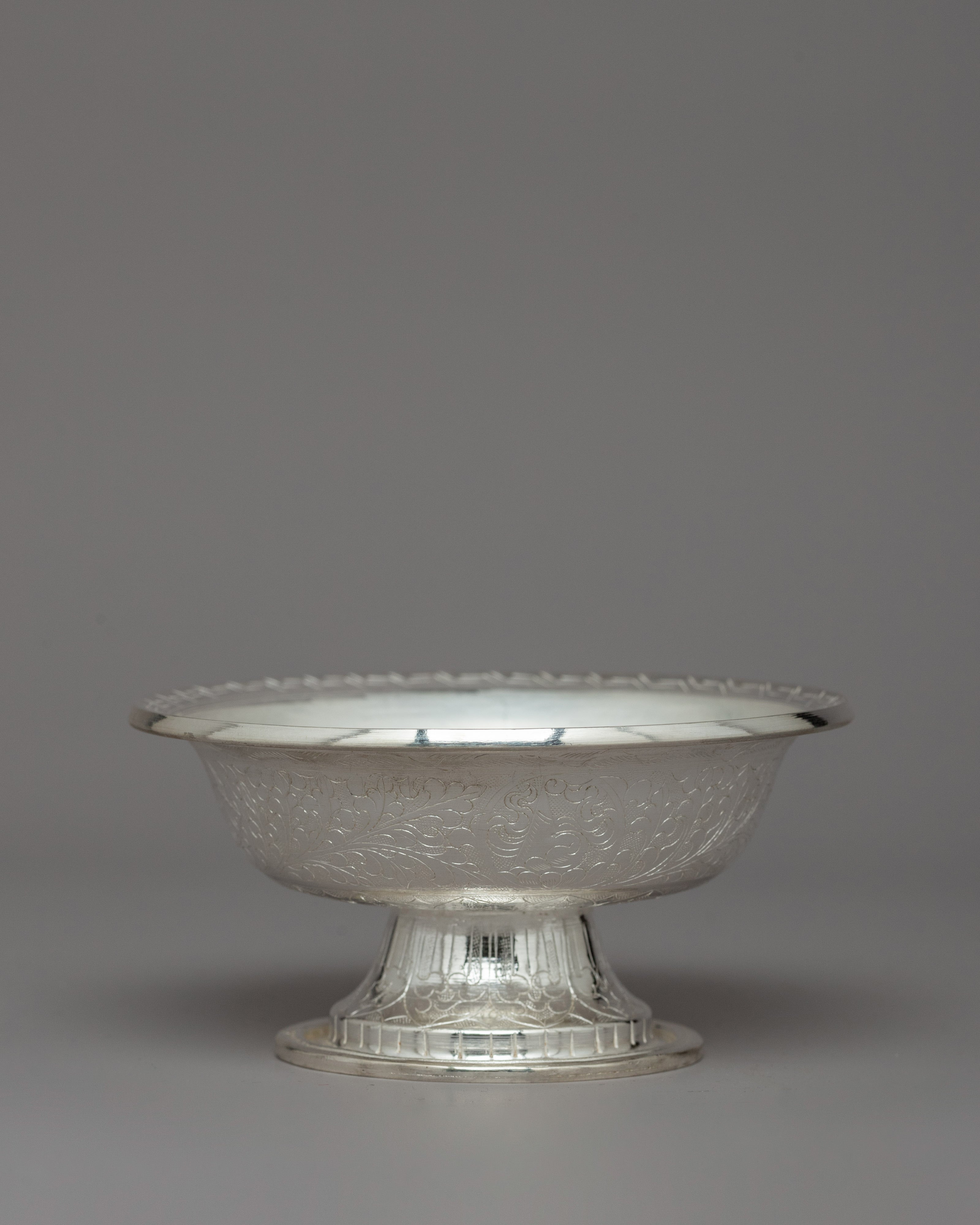 Elegant Silver Serkyem Offering Set | Perfect for Puja and Meditation