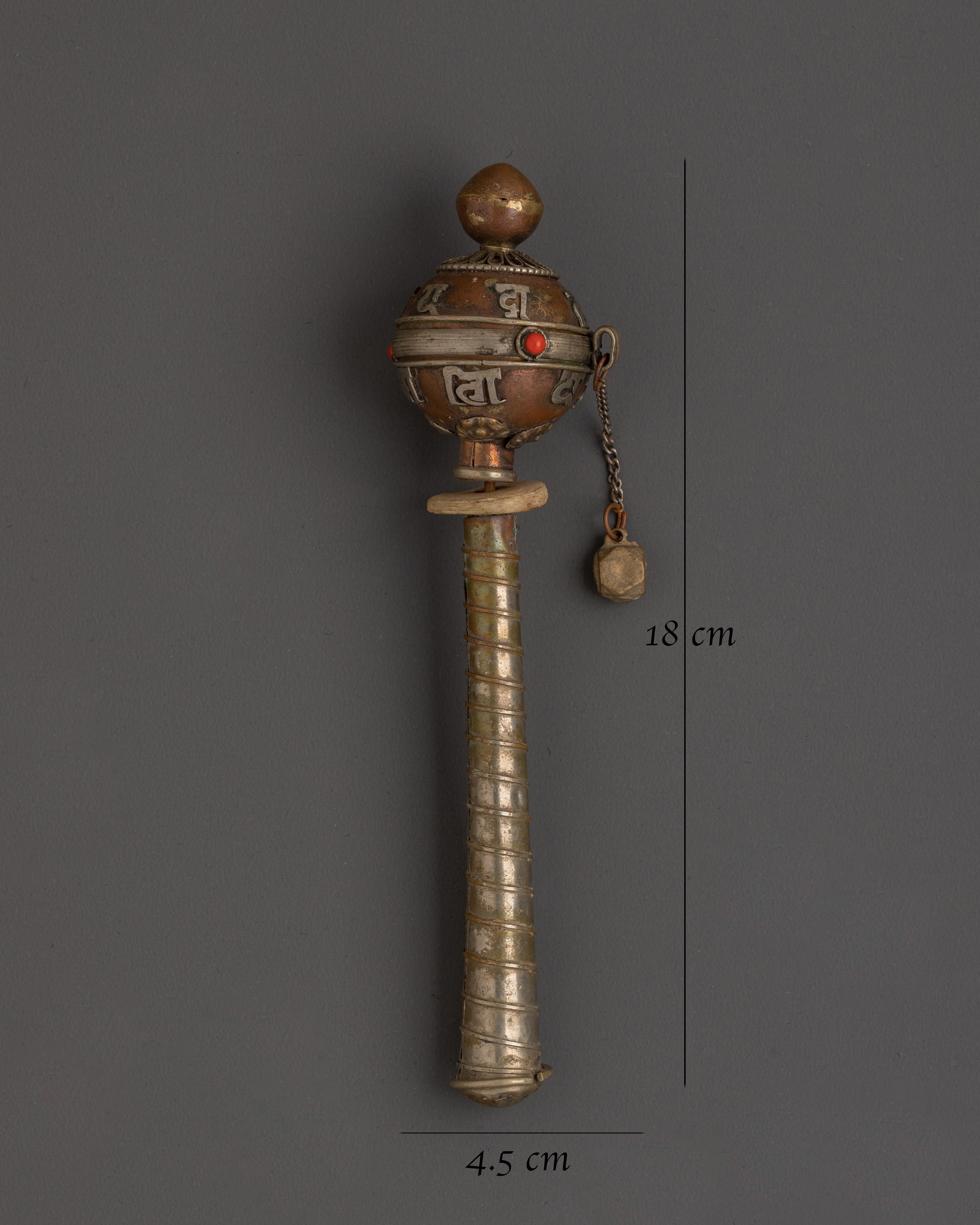 Handmade Copper Prayer Wheel | Handheld Prayer Wheel