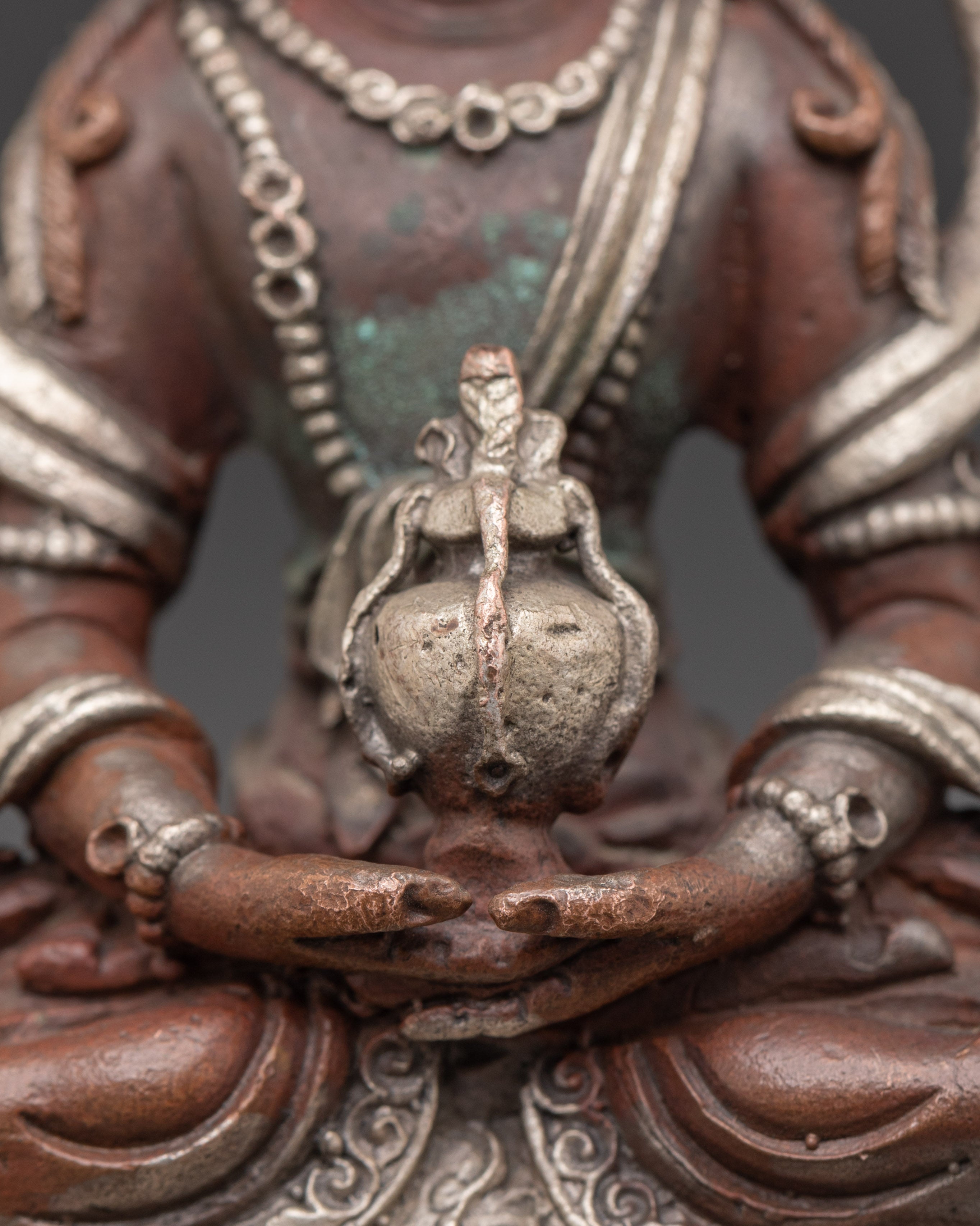 Silver Plated Amitayus Statue | Buddha of Eternal Life