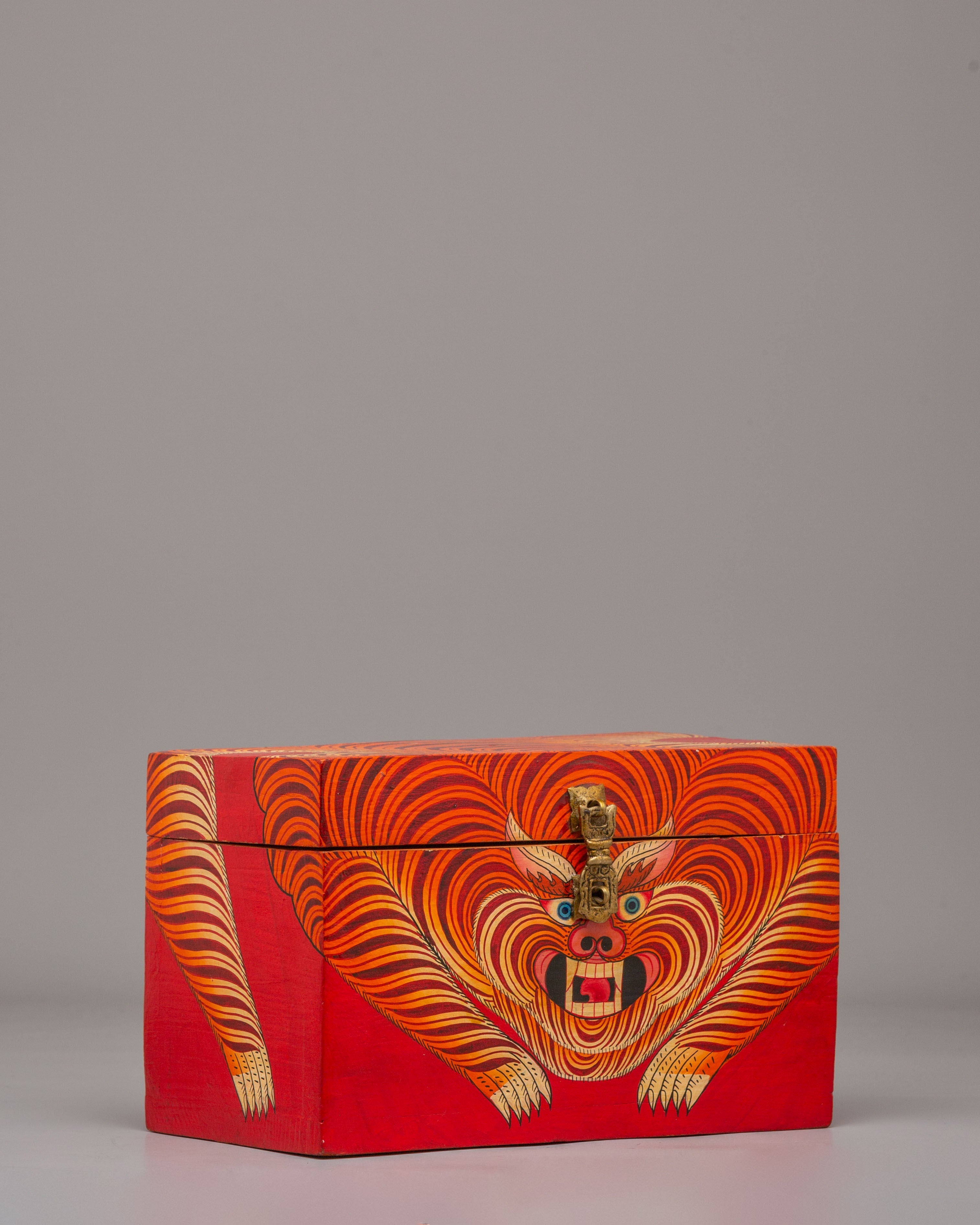 Decorative Himalayan Wooden Box | Handcrafted Wooden Treasure Box