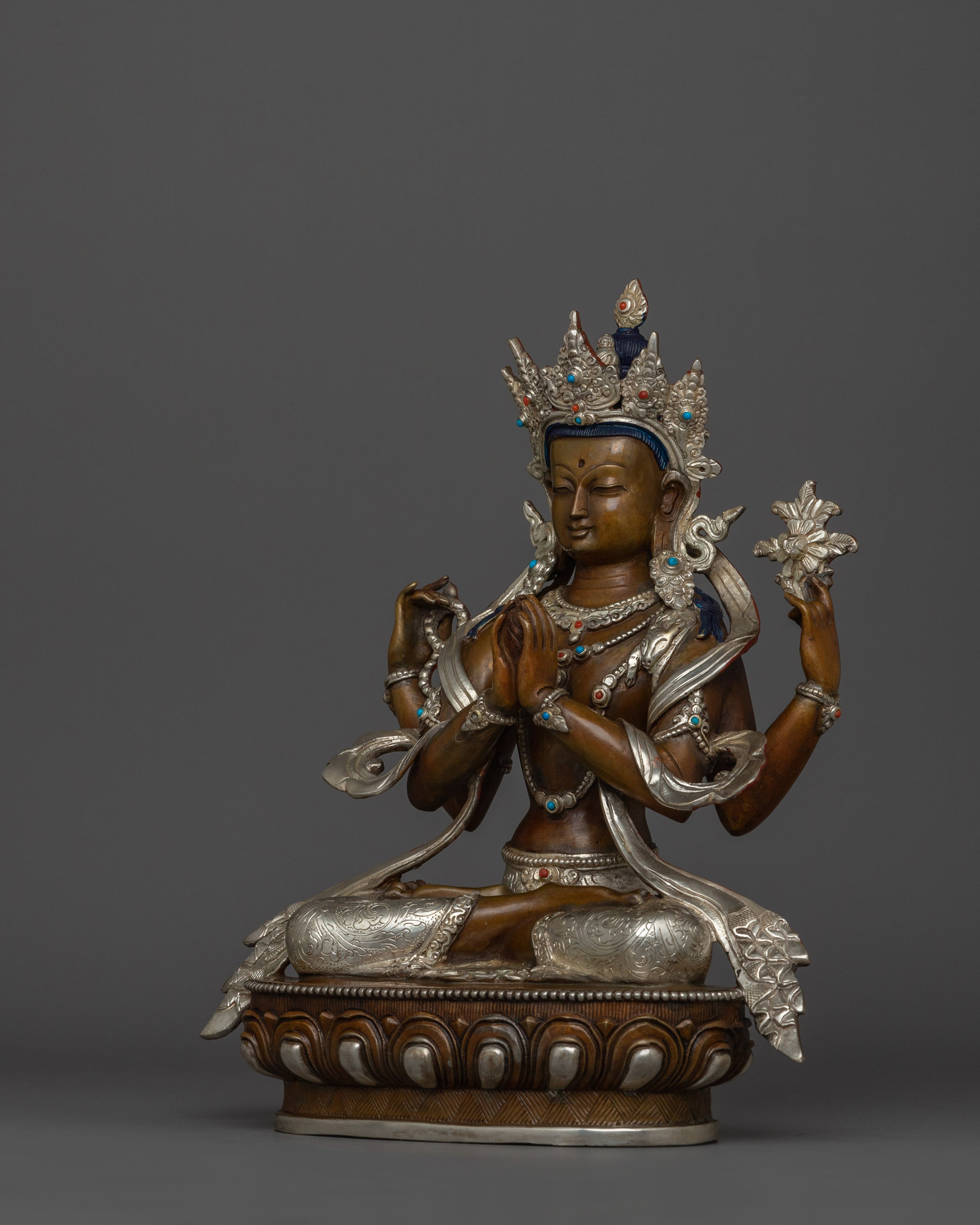Figurine of Compassionate Deity Chenrezig | A Journey into Compassion