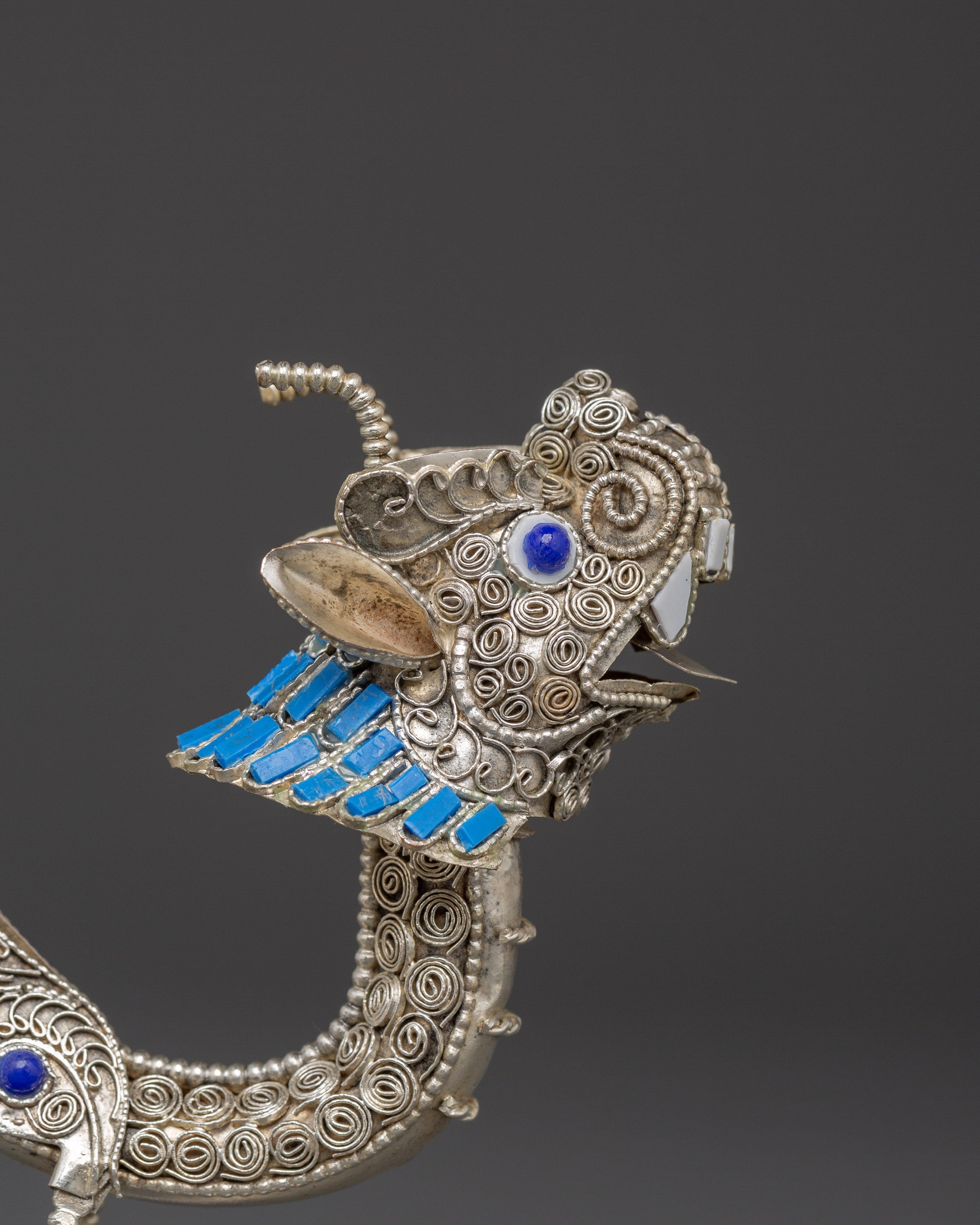 Tibetan Dragon Statue Set | Sacred Guardian Pair for Feng Shui or Spiritual Decor