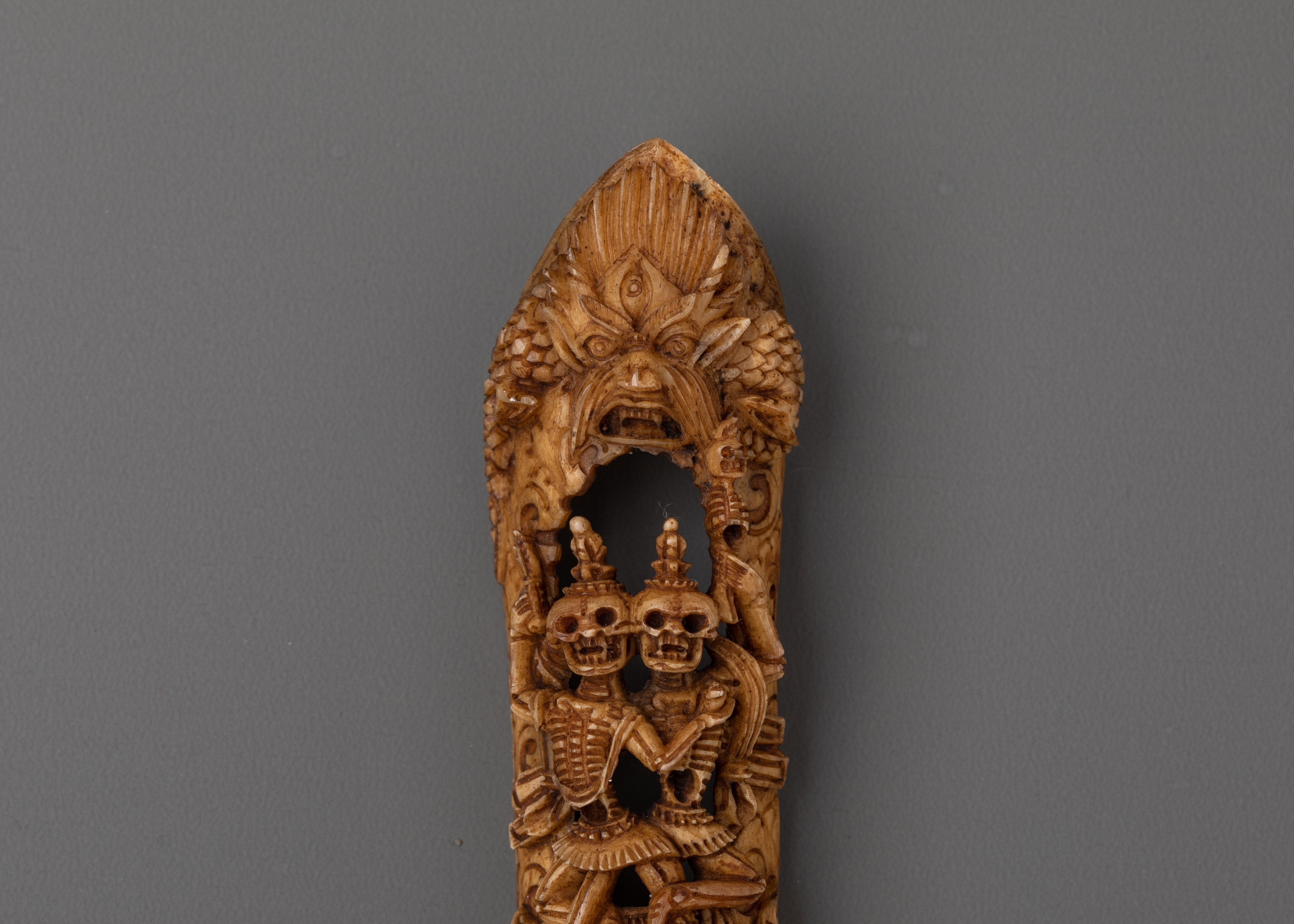 Handmade Tibetan Chitipati Carving | Ethically Sourced Yak Bone Art