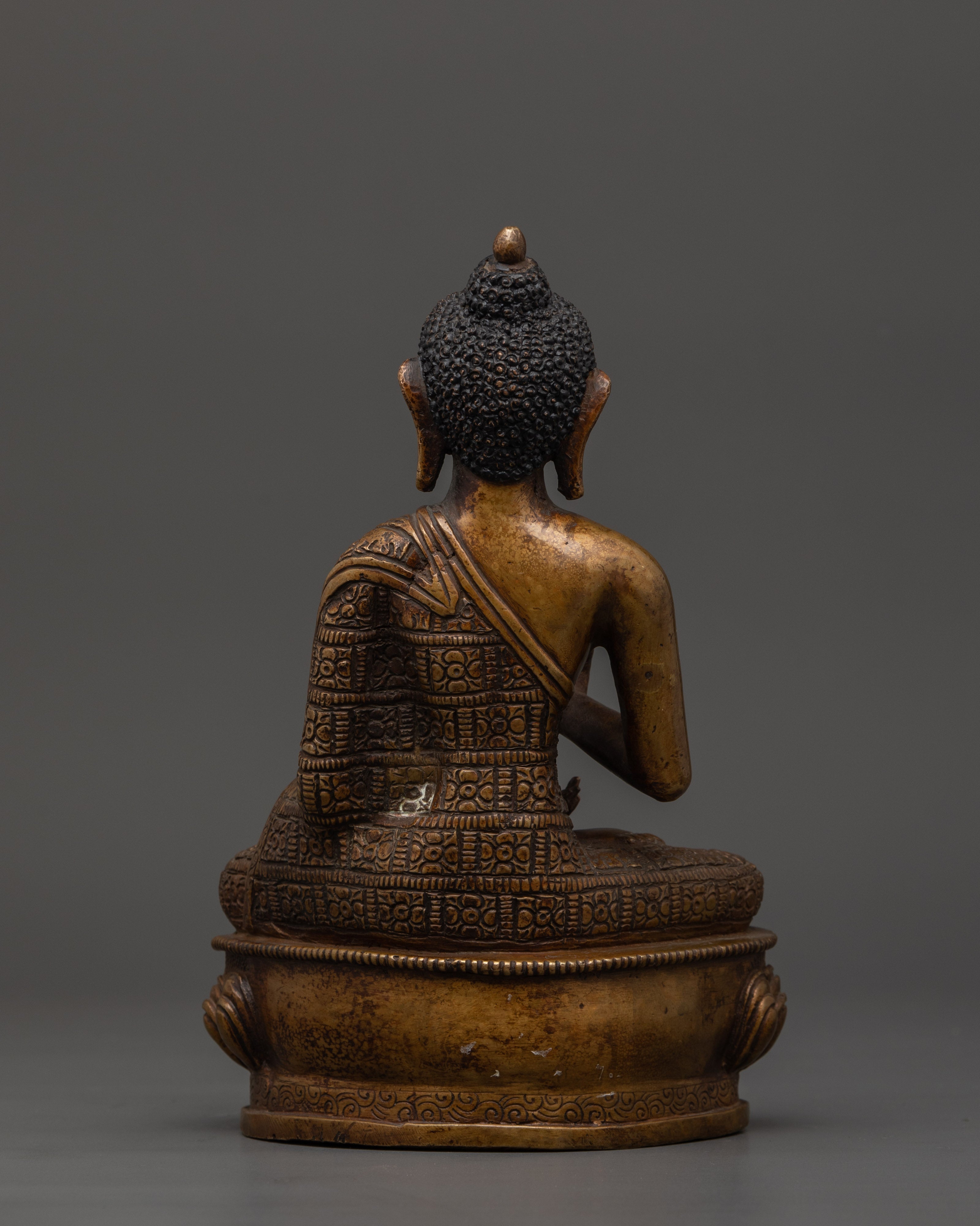 Antique Amogasiddhi Buddha Statue |  Tibetan Copper Meditation Deity