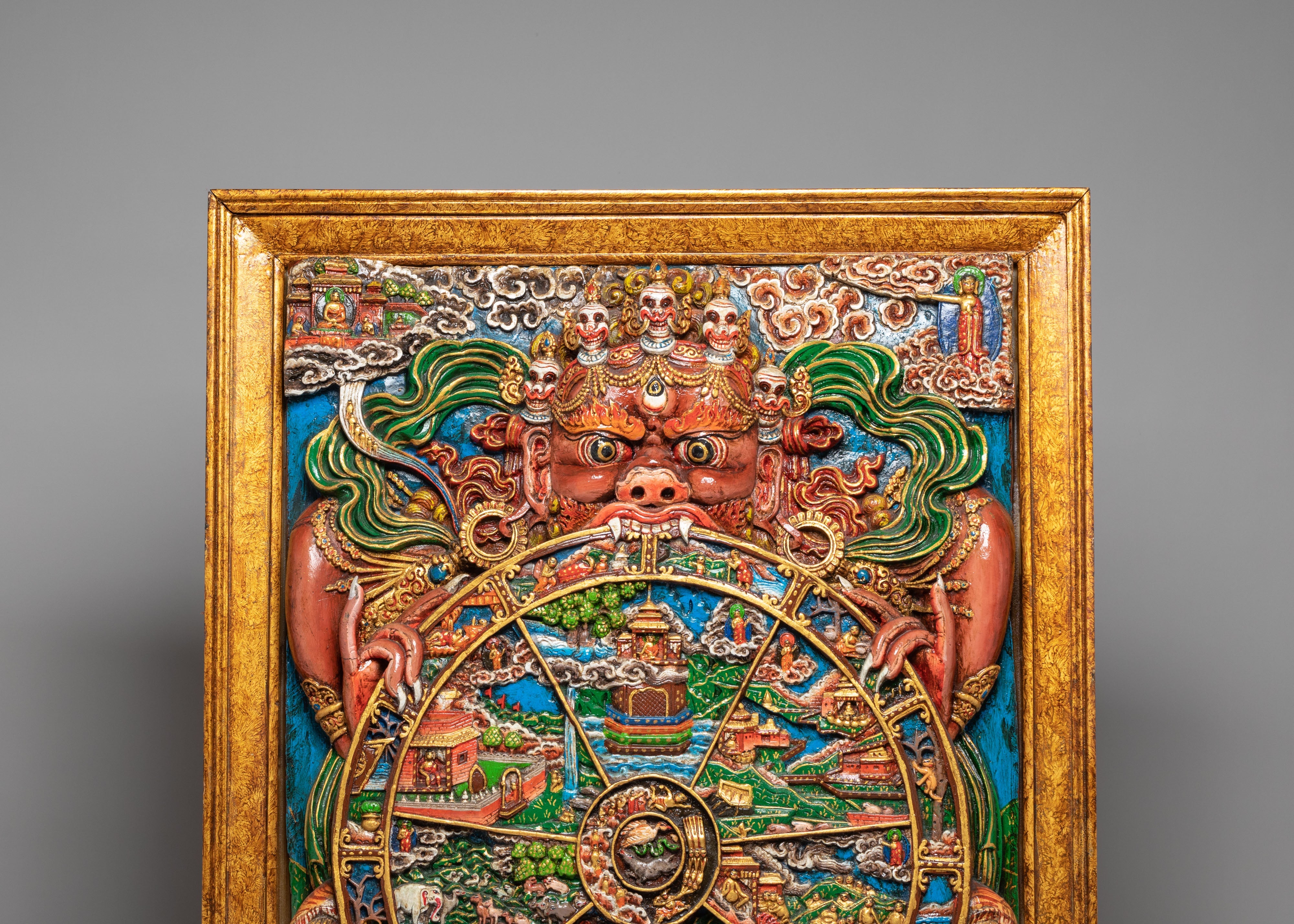 Wheel of Life Mandala Wall Hanging | Symbol of Samsara