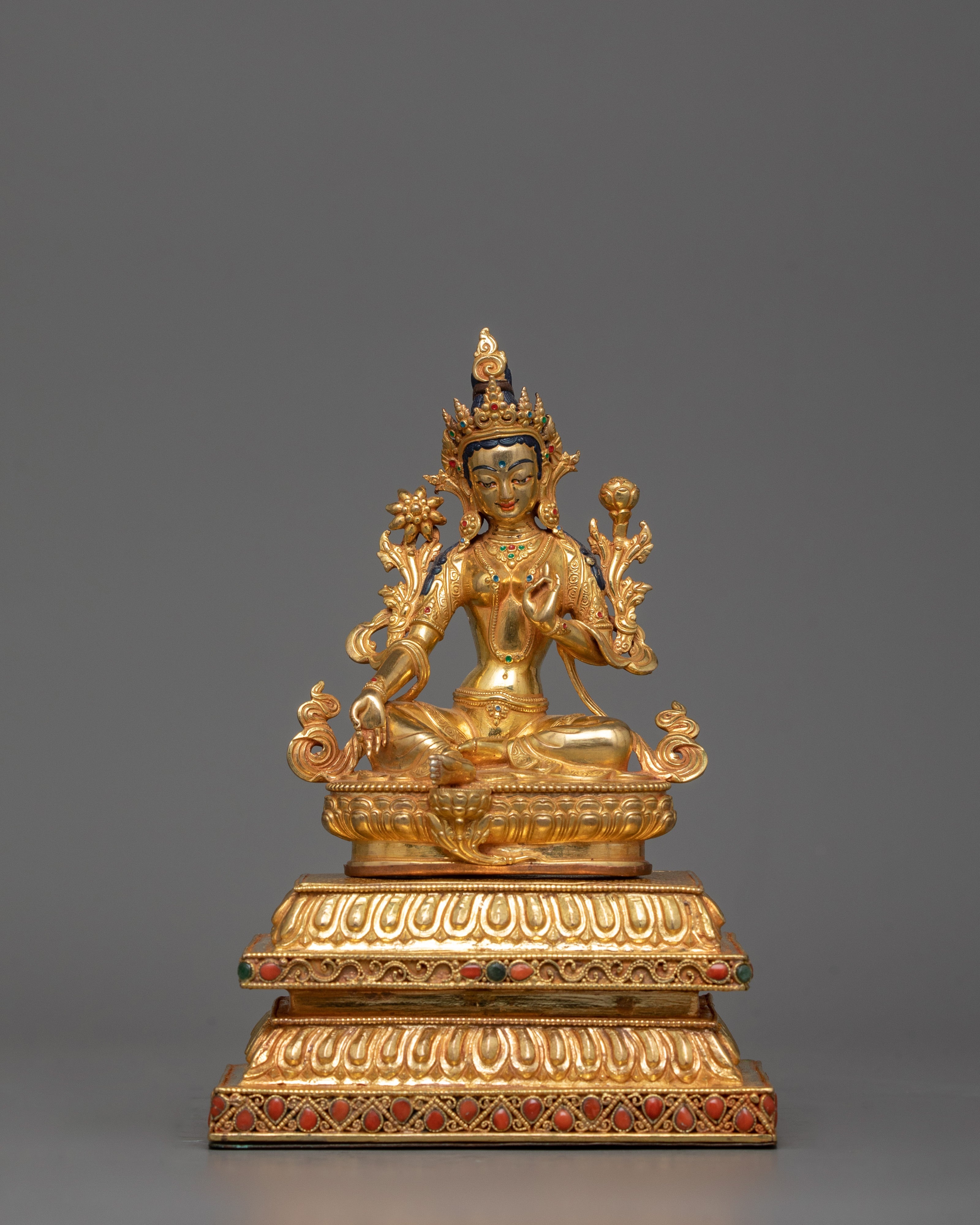 Green Tara "Jetsun Dolma" Statue | Divine Feminine Himalayan Artwork