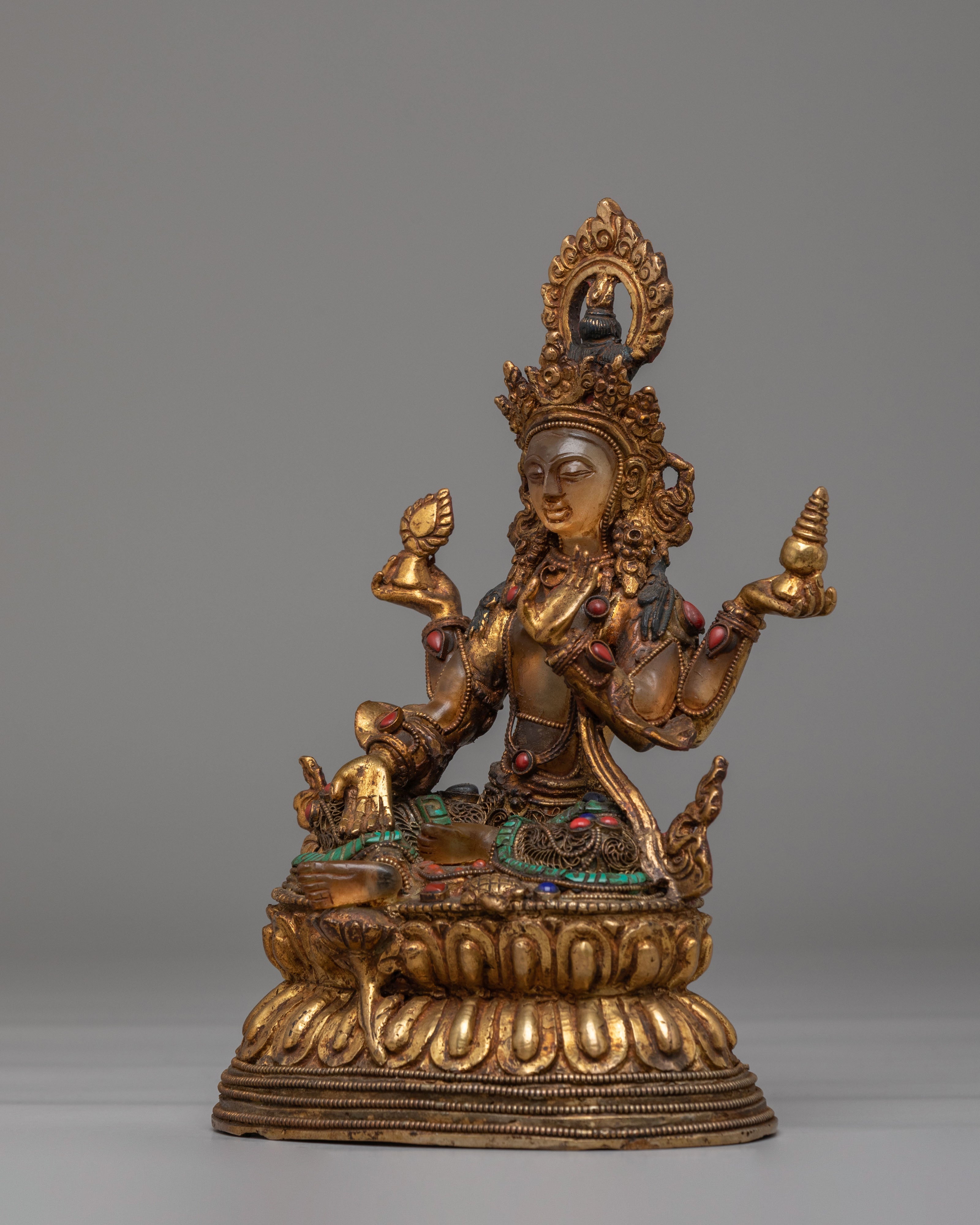 Hindu Divine Mother Laxmi Statue | Handcrafted Himalayan Sacred Art