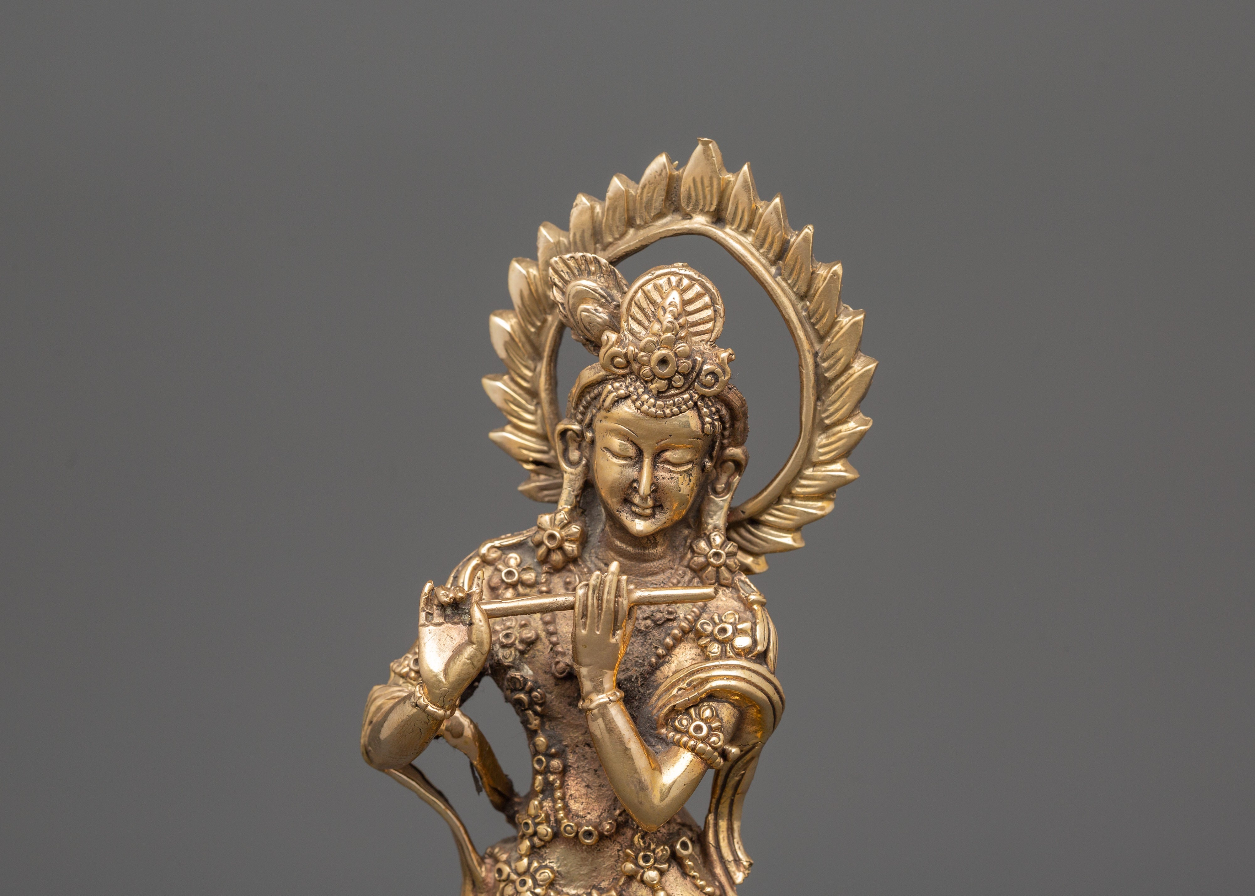 Krishna Traditional Statue | Divine Hindu God of Compassion and Music