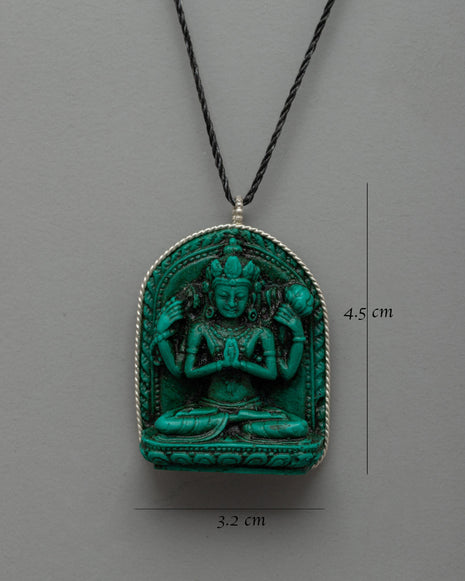 Spiritual Chenrezig Buddha Locket | Compassion and Protection