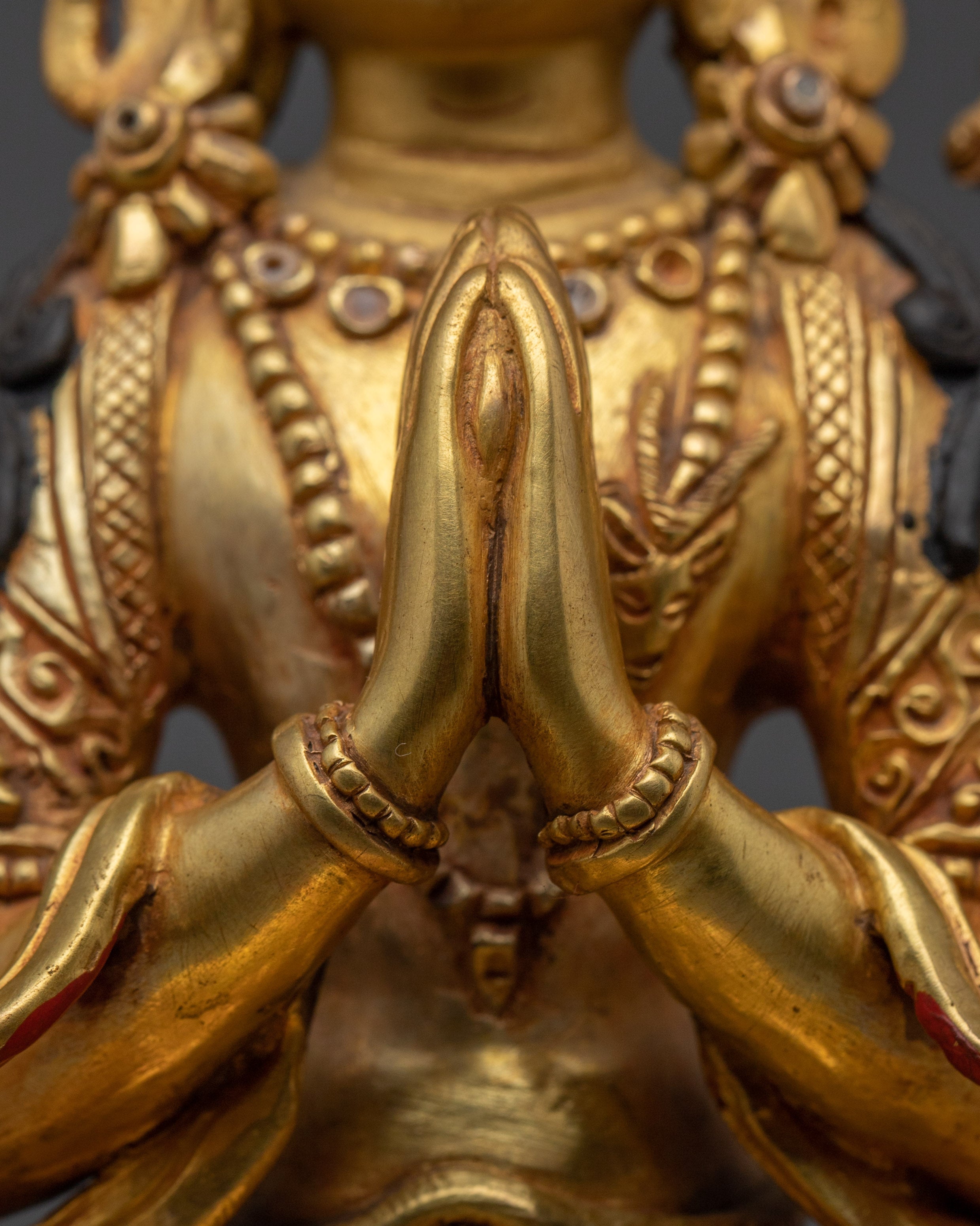 Chenrezig with Throne Statue | Bodhisattva of Compassion