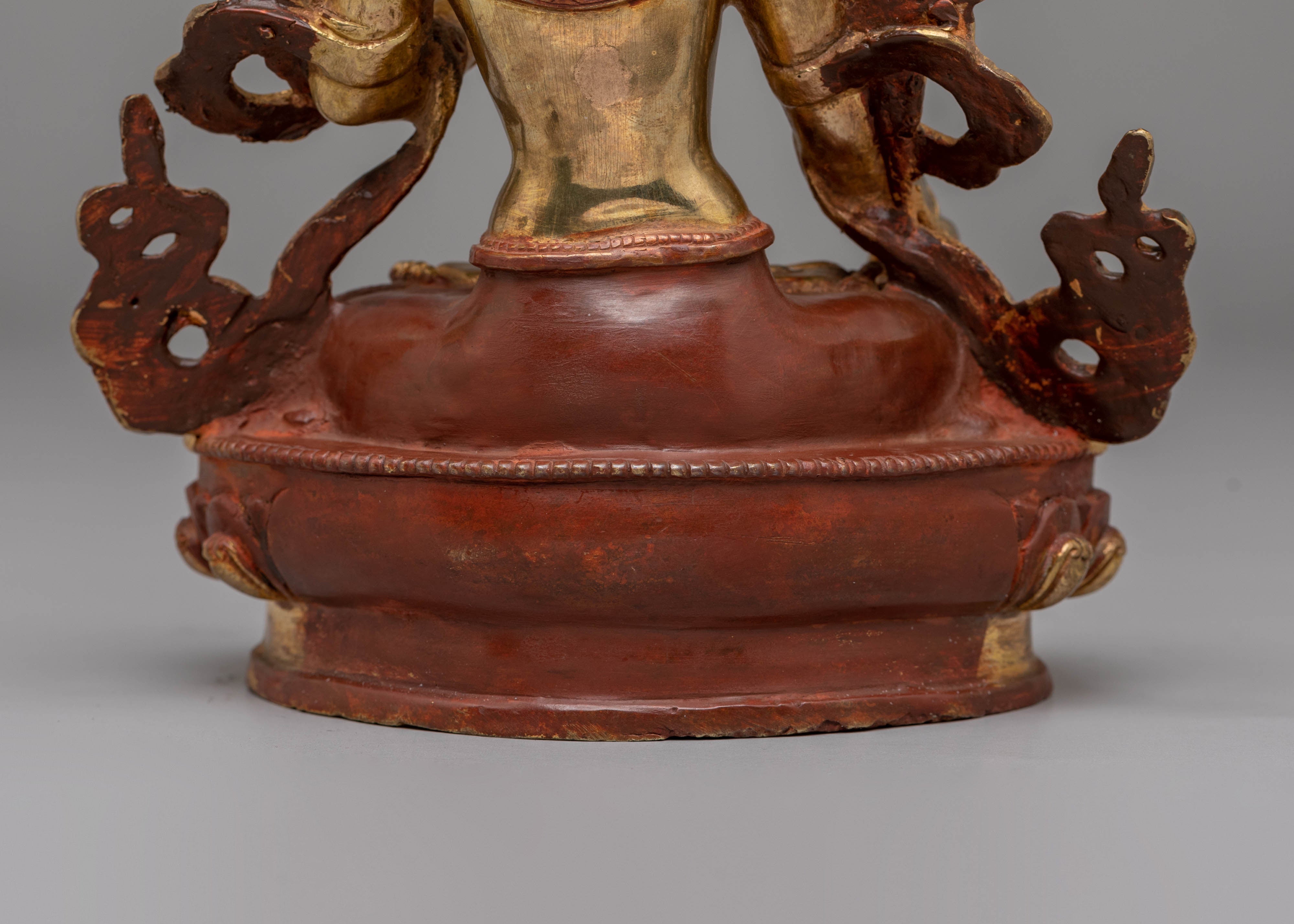 Traditional Tibetan Green Tara Statue | Handcrafted Goddess Sculpture for Meditation