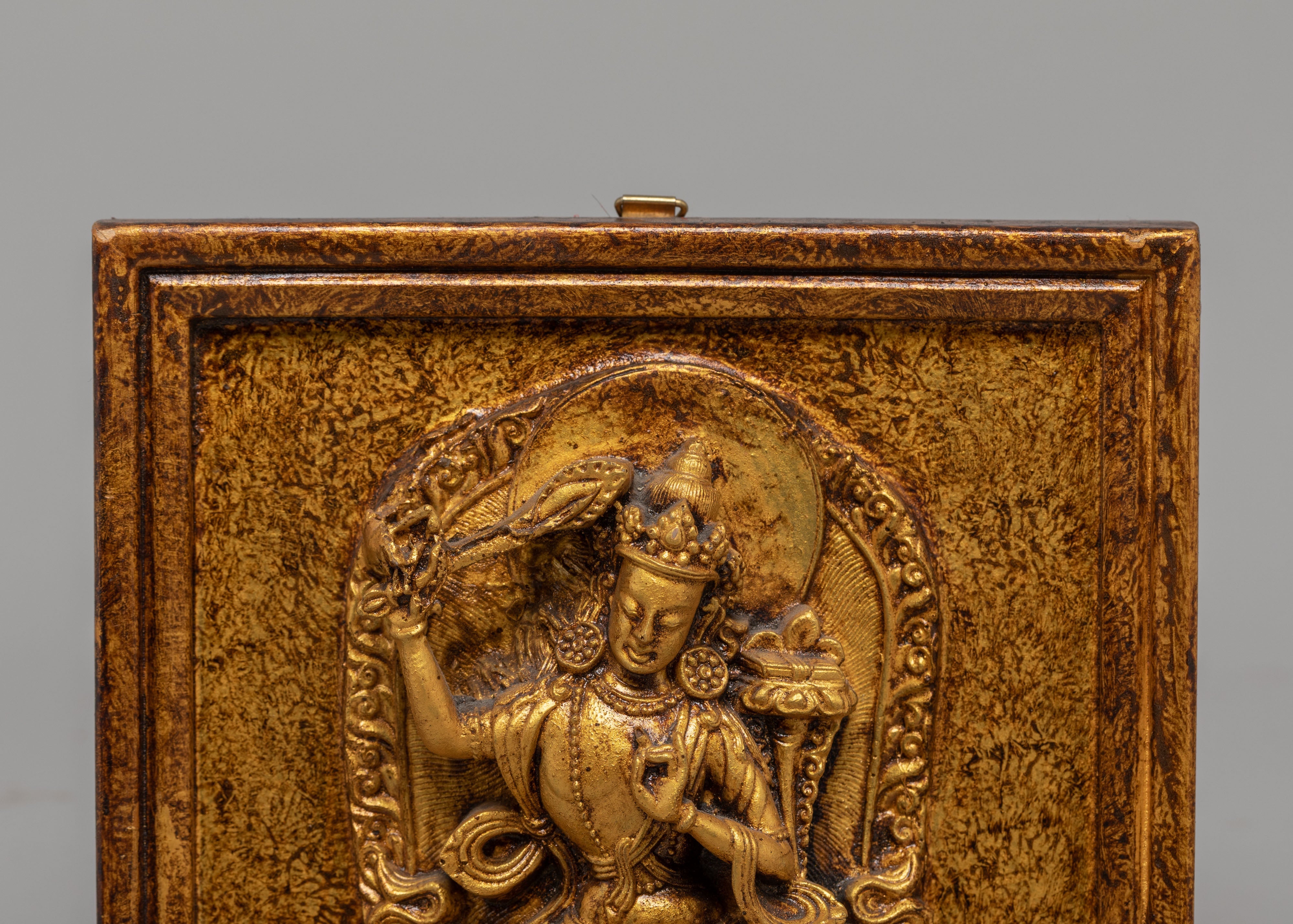 Handmade Tibetan Manjushri Wall Hanging | Spiritual Decor for Home