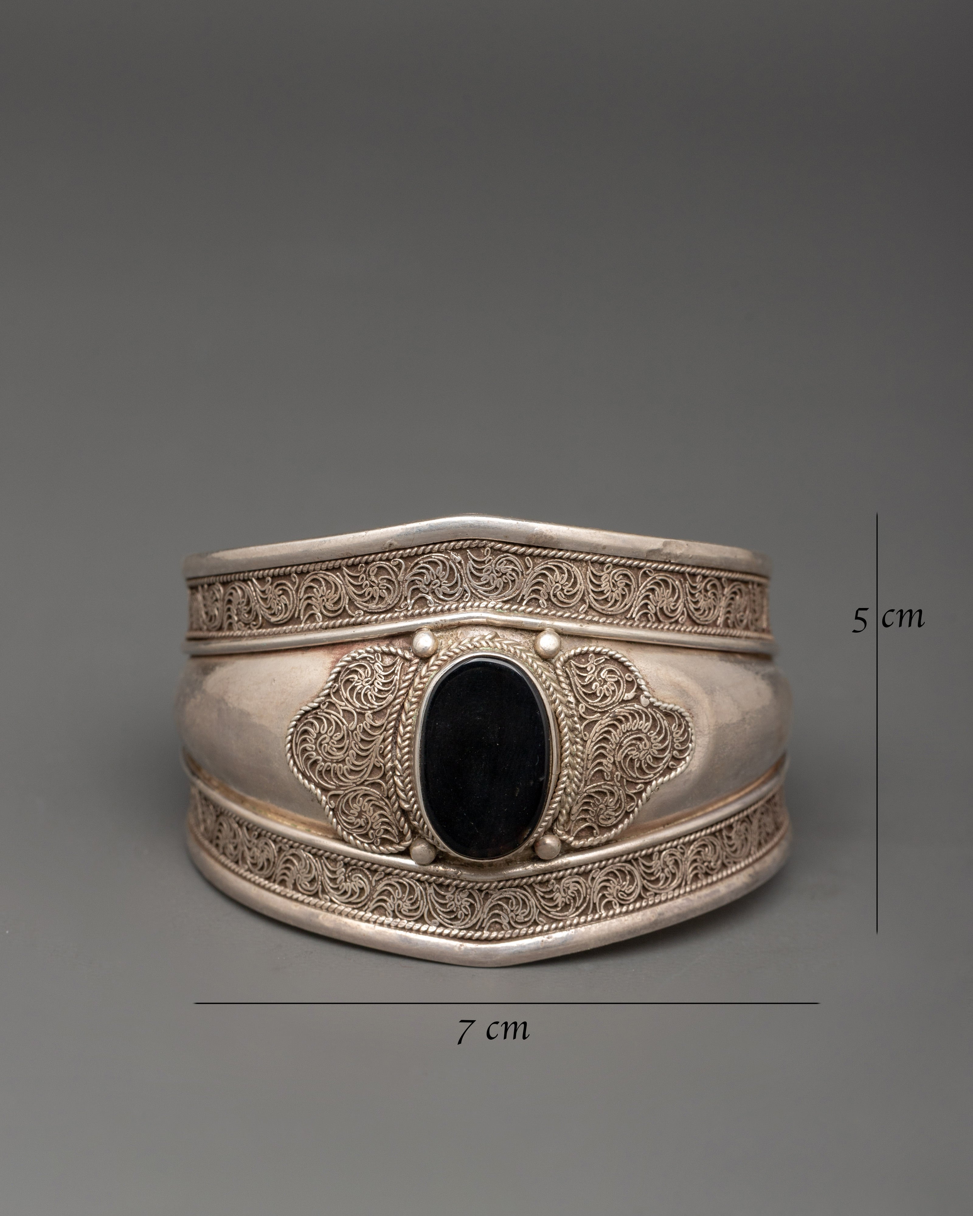 Silver Bracelet for Women and Men | Bracelet with Artificial Stone