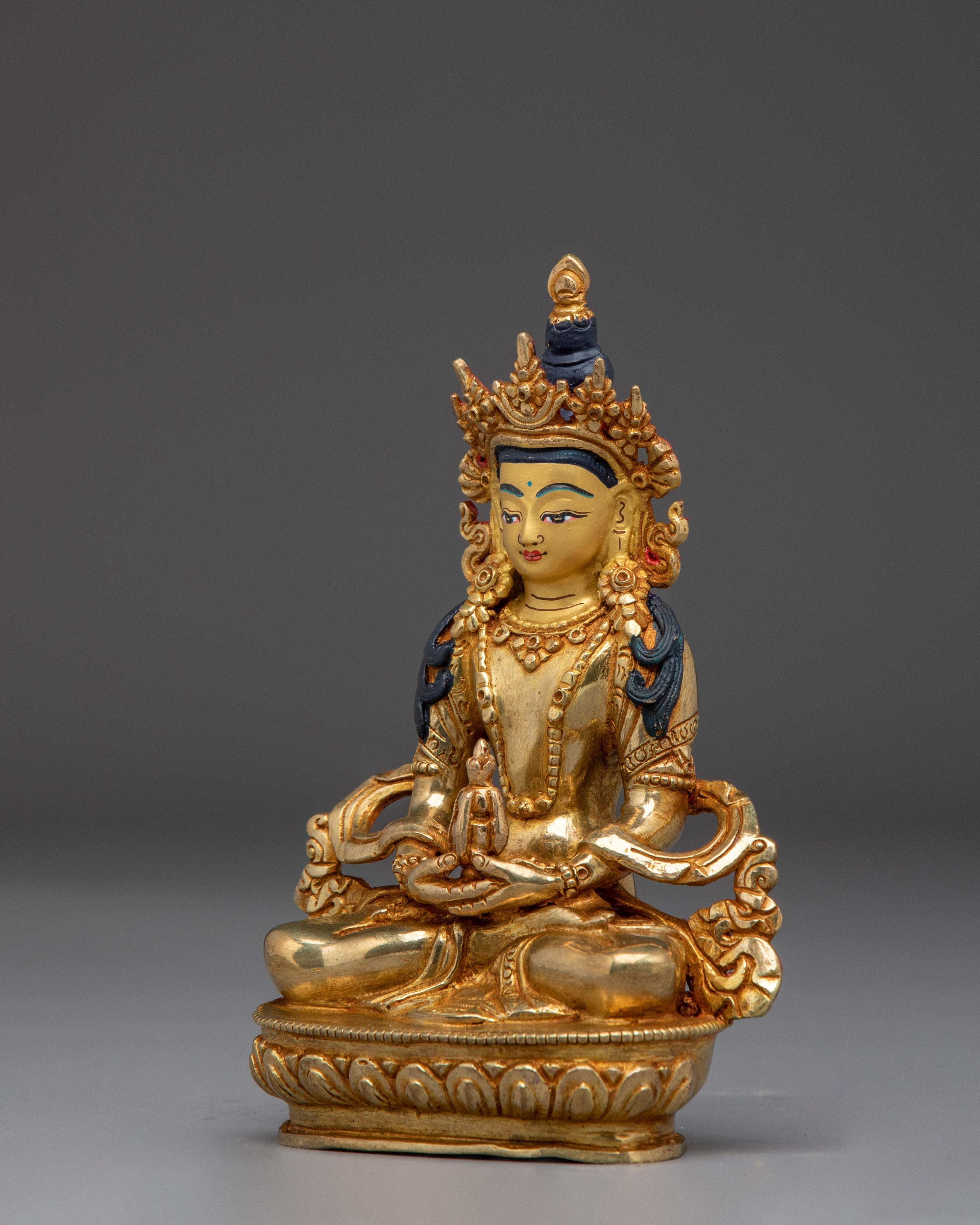 Himalayan Serene Amitayus Golden Statue | Buddha of Long-life